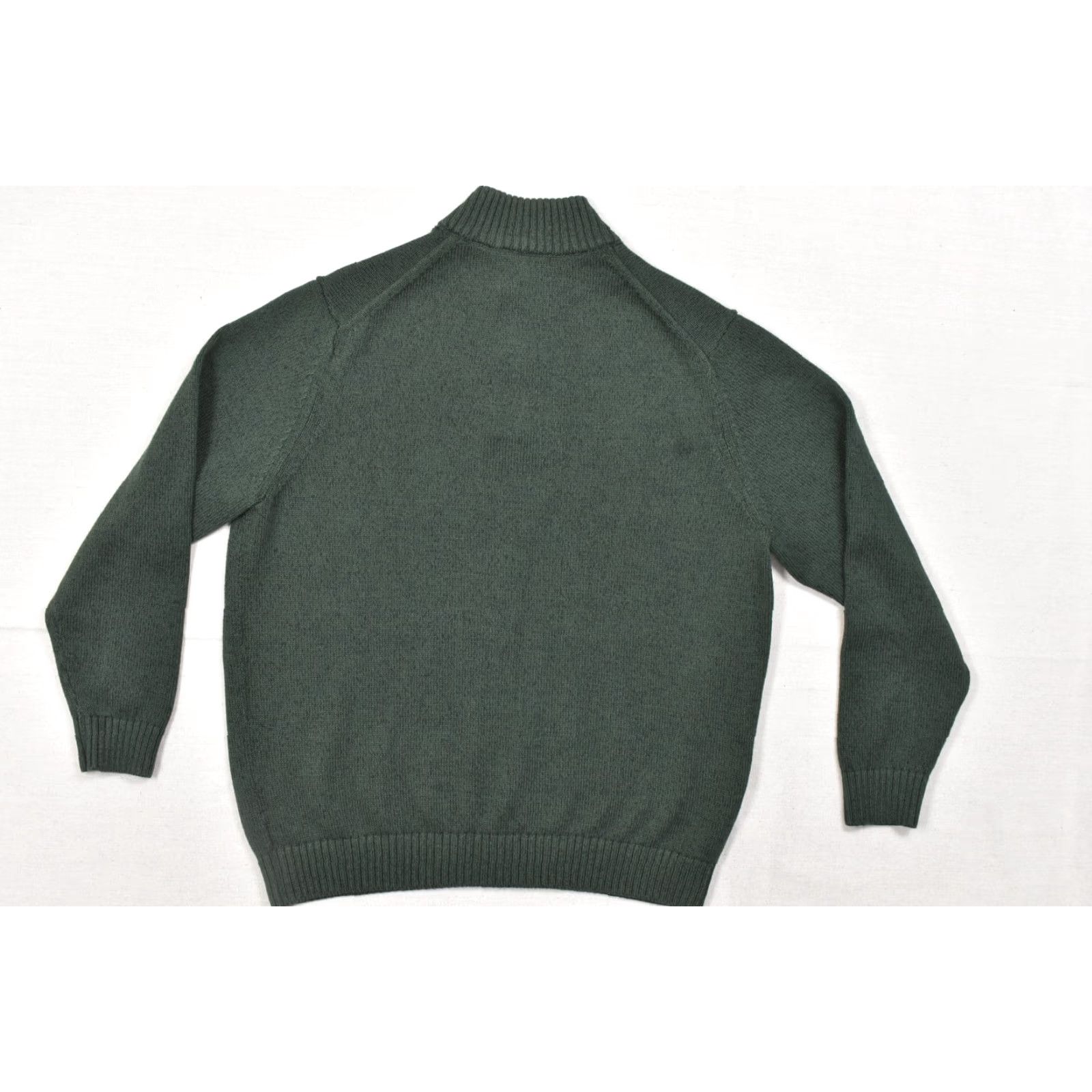 Izod IZOD Men XL Green Quarter Button Mock Neck Sweater Pullover Cotton Blend Knit Long Sleeve Vintage: No Size US XL / EU 56 / 4 - 8 Thumbnail