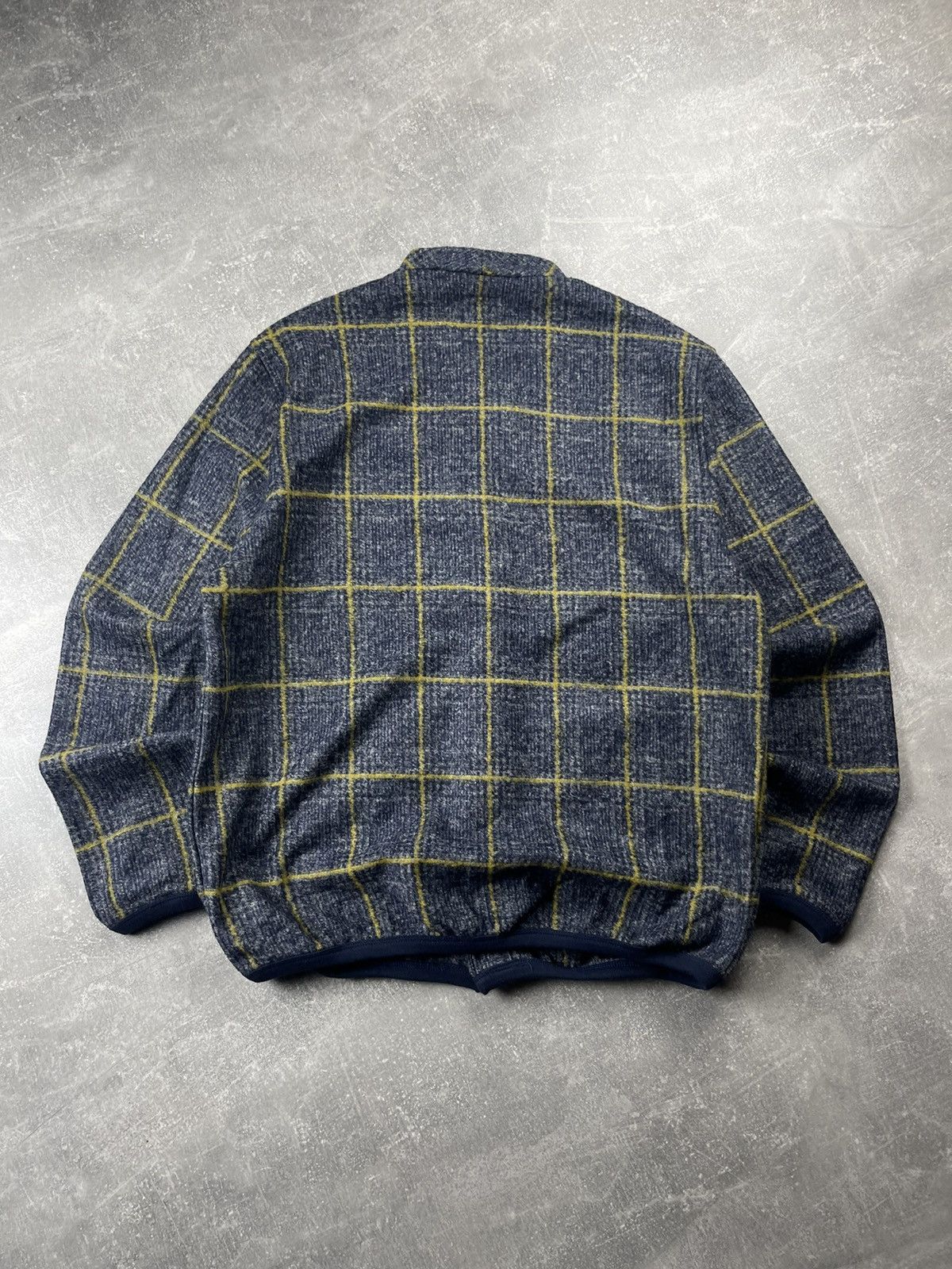 Universal Works Universal Works Bari Fleece Cardigan Navy Windowpane Check Size US M / EU 48-50 / 2 - 7 Thumbnail