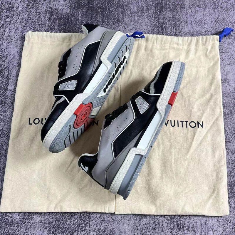 Louis Vuitton Louis Vuitton Black Gray Trainer Sneakers -2508 Size US 7.5 / EU 40-41 - 6 Thumbnail