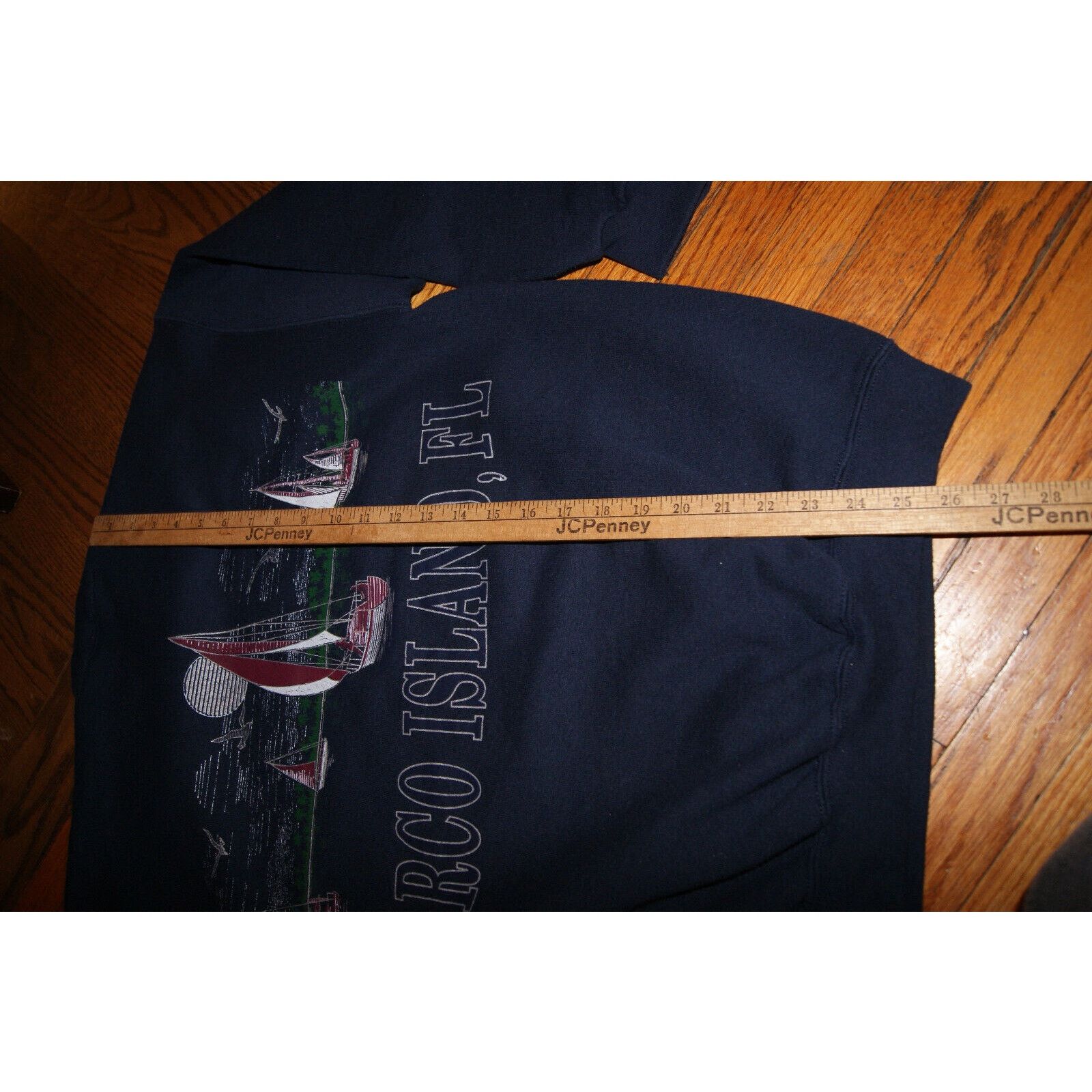 Tultex VTG Marco Island Florida Sailboats 2 Sided L Crew Sweatshirt Size US L / EU 52-54 / 3 - 8 Thumbnail