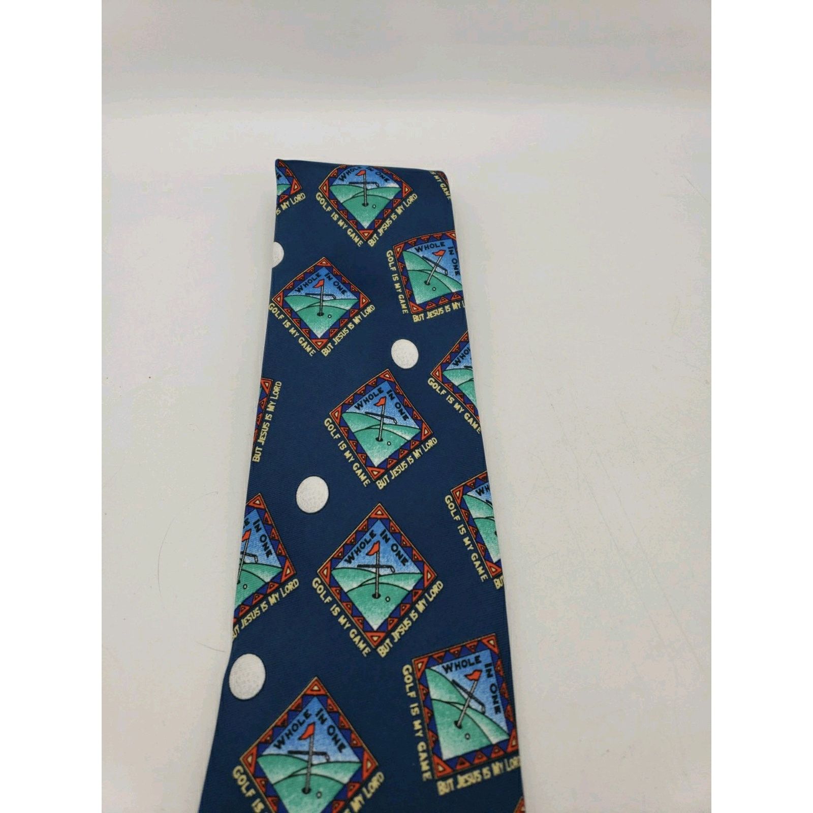 Other Kerusso Tie Golf Religious Jesus Polyester Blue Christian Size ONE SIZE - 6 Thumbnail