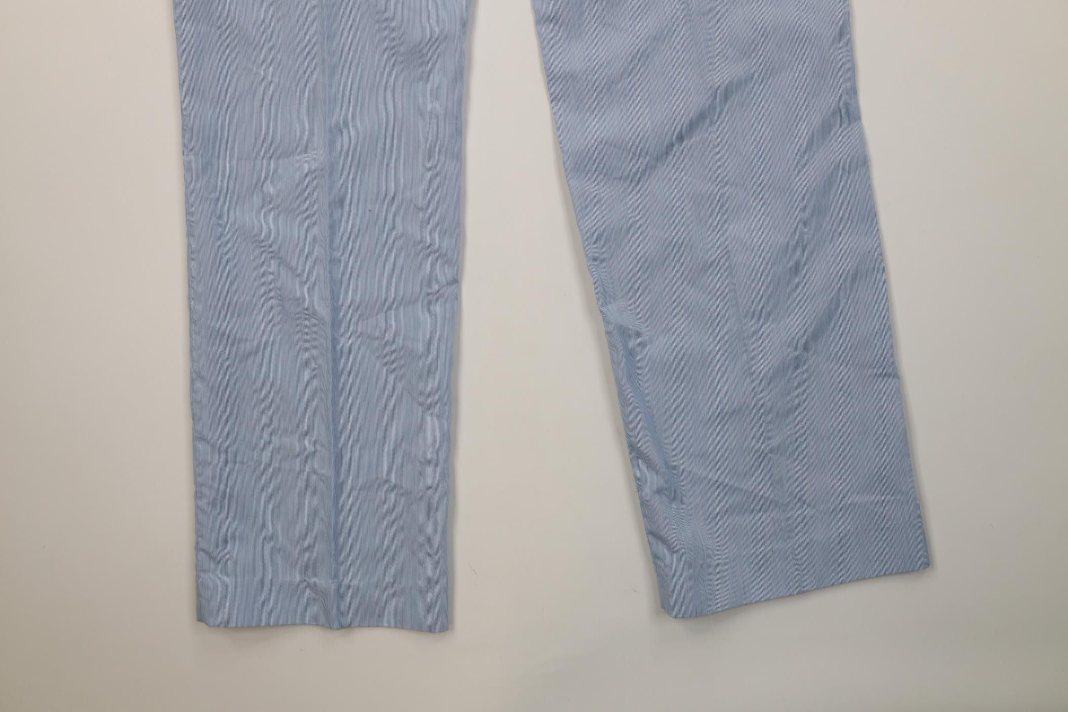 Vintage Vintage 70s Streetwear Striped Flared Wide Leg Pants Blue Size US 32 / EU 48 - 12 Thumbnail