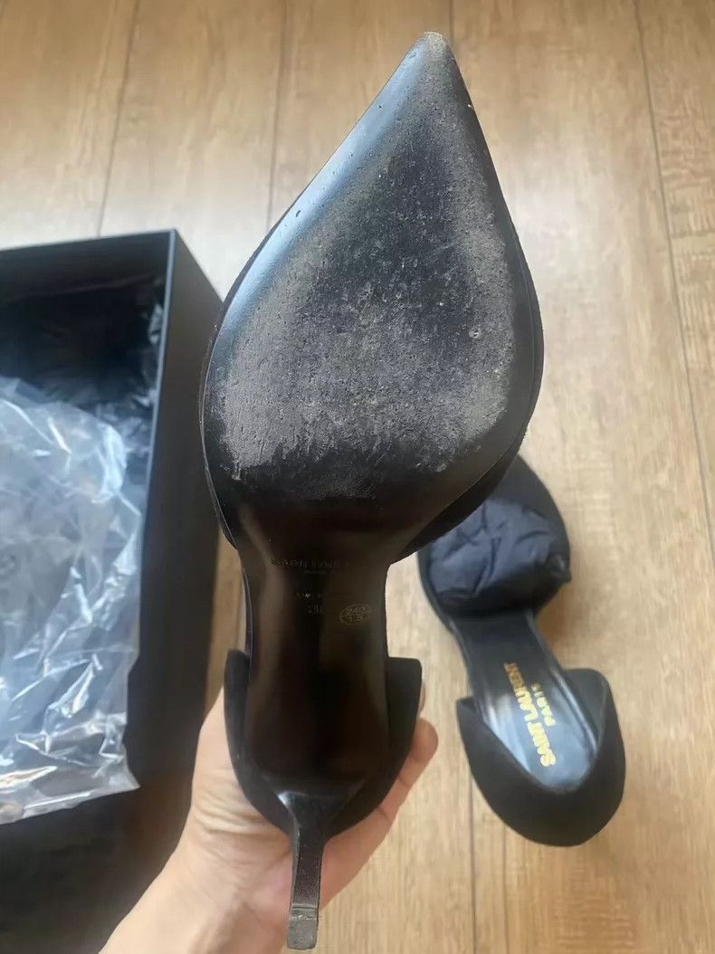 Saint Laurent Paris Saint Laurent Paris Black suede heels Size US 7.5 / IT 37.5 - 4 Thumbnail