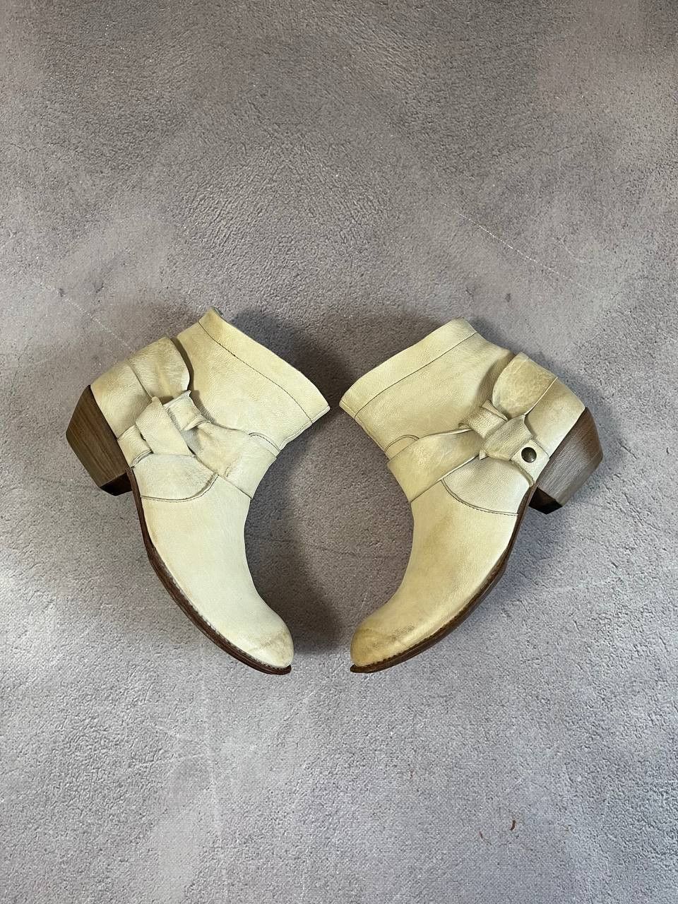 If Six Was Nine Vintage Italian As 98 Guidi style Faded Biker High Boots Size US 7.5 / IT 37.5 - 3 Thumbnail