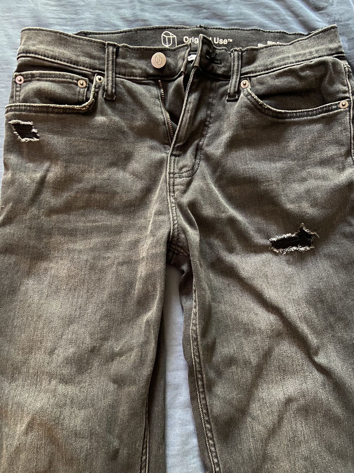 Vintage Slightly Ripped Skinny Jeans Size US 30 / EU 46 - 2 Thumbnail