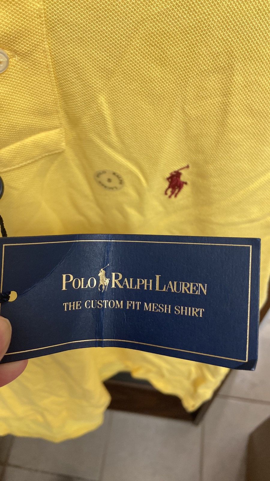 Polo Ralph Lauren NEW Polo Ralph Lauren Men Custom Fit Mesh Yellow Polo Shirt Size US S / EU 44-46 / 1 - 3 Thumbnail
