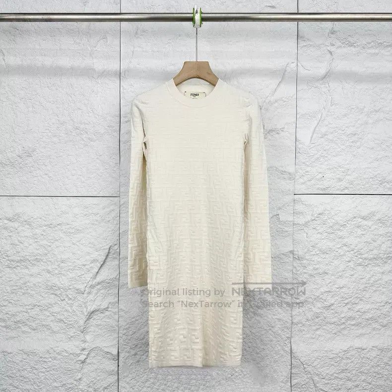 Fendi Fendi White Long Sleeve Dress Size XS / US 0-2 / IT 36-38 - 1 Thumbnail
