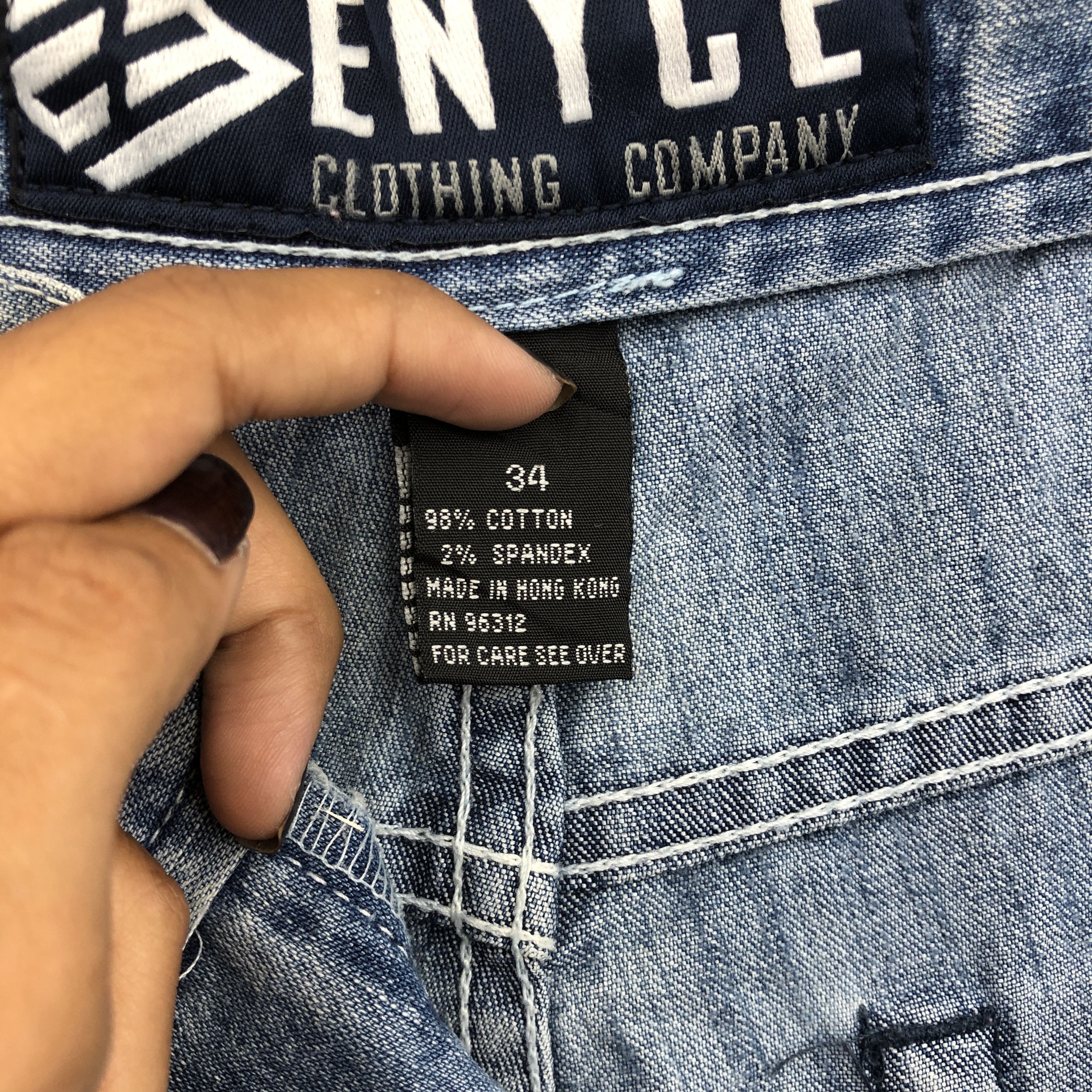 Enyce Crazy Vintage Y2K/2000s Enyce Baggy Jeans Faded Skater Denim Size US 32 / EU 48 - 8 Thumbnail