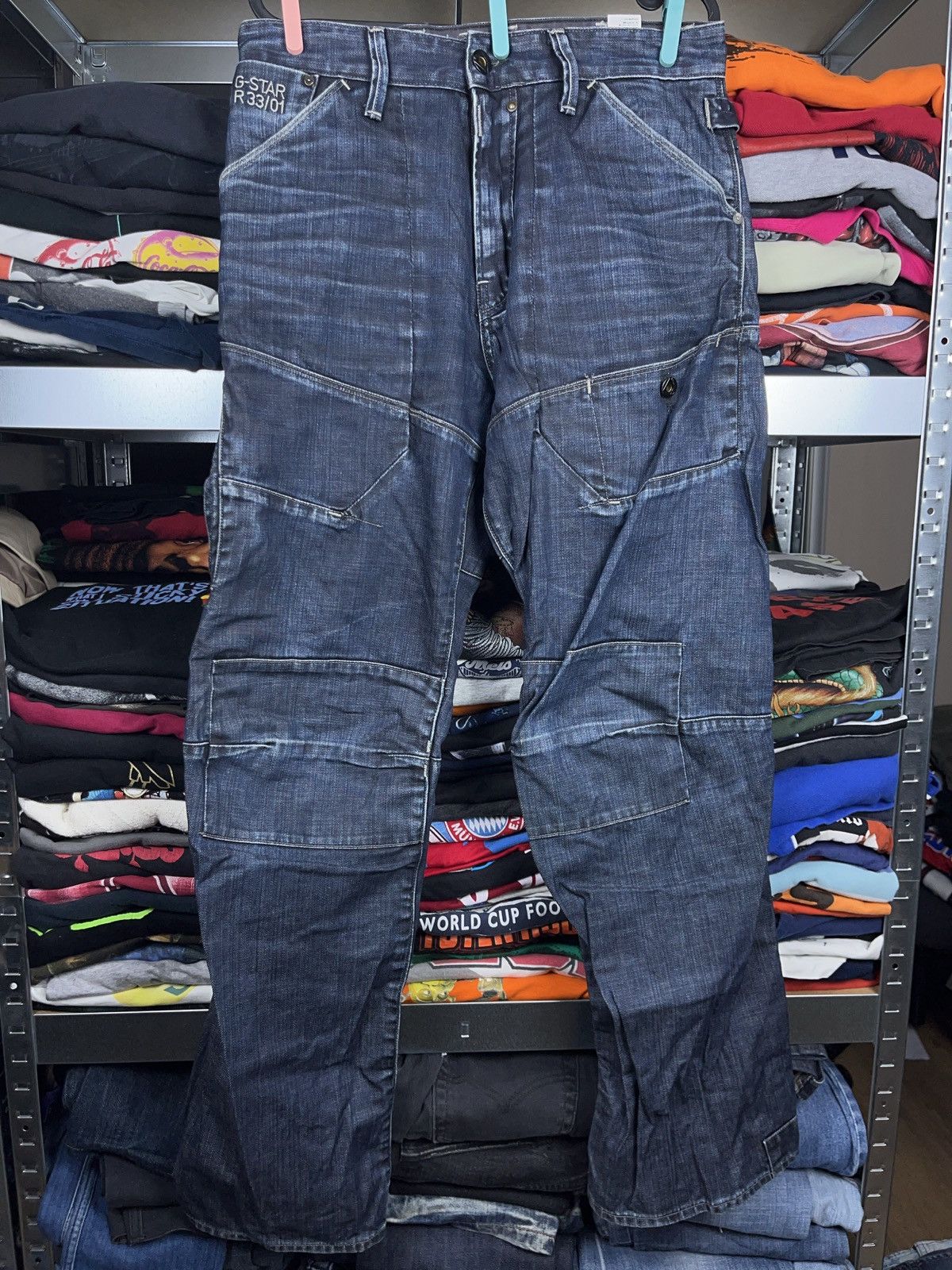 G-Star Gstar washed indigo double knee twist leg Japanese style Size US 30 / EU 46 - 1 Thumbnail