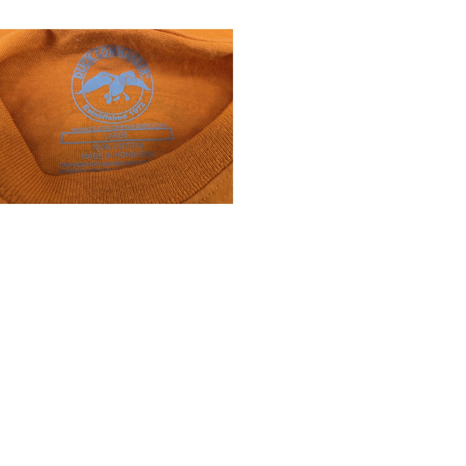 Vintage Duck Commander T Shirt Adult LARGE Orange Camouflage Happy Graphic Phil Robertson Shirt Mens Size US L / EU 52-54 / 3 - 9 Thumbnail