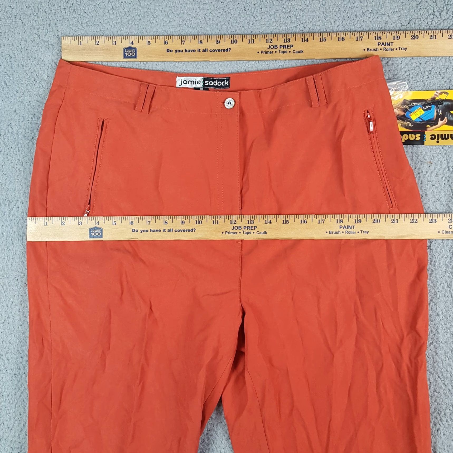 Vintage VINTAGE Jamie Sadock Capri Pants Capris Orange 2000s Y2K Preppy Women's Size 18 Tapered Capri Size 40" / US 18 - 6 Thumbnail