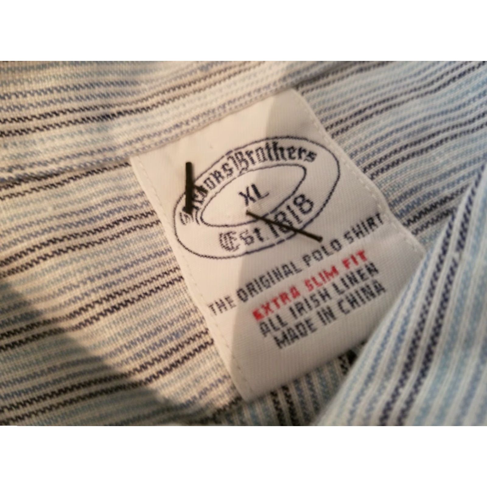 Brooks Brothers Mens Brooks Brothers Dress Shirt XL Blue Button Cotton Linen Shirt Size 46R - 4 Thumbnail
