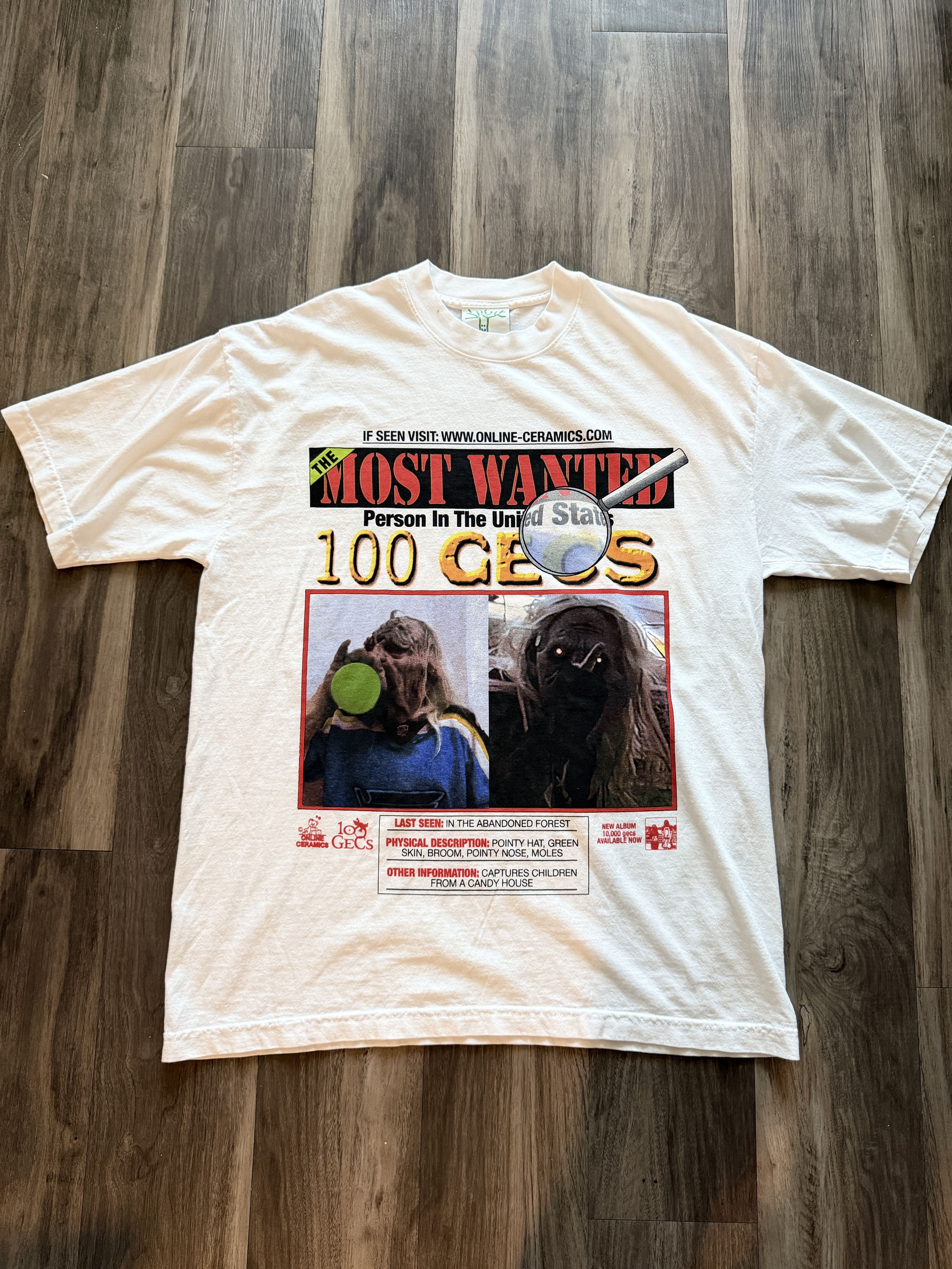 Online Ceramics OC 100 Gecs Most Wanted Person in the United States Tee Size US L / EU 52-54 / 3 - 1 Thumbnail