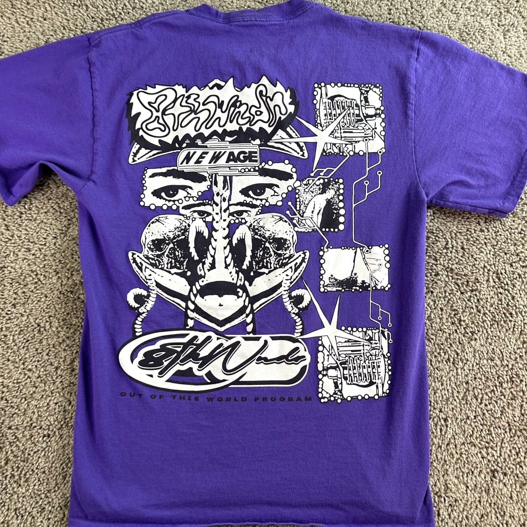 Vintage 8THWNDR Shirt Mens M Purple White Graphic Print Logo Short Sleeve Crew Neck Size US M / EU 48-50 / 2 - 3 Thumbnail