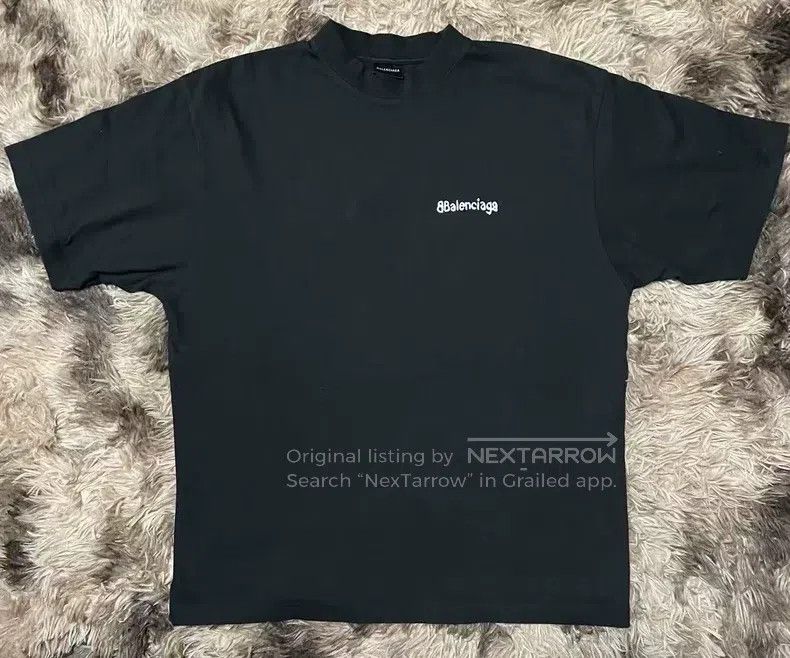 Balenciaga Balenciaga Embroidered Logo Short Sleeve Size US M / EU 48-50 / 2 - 1 Thumbnail