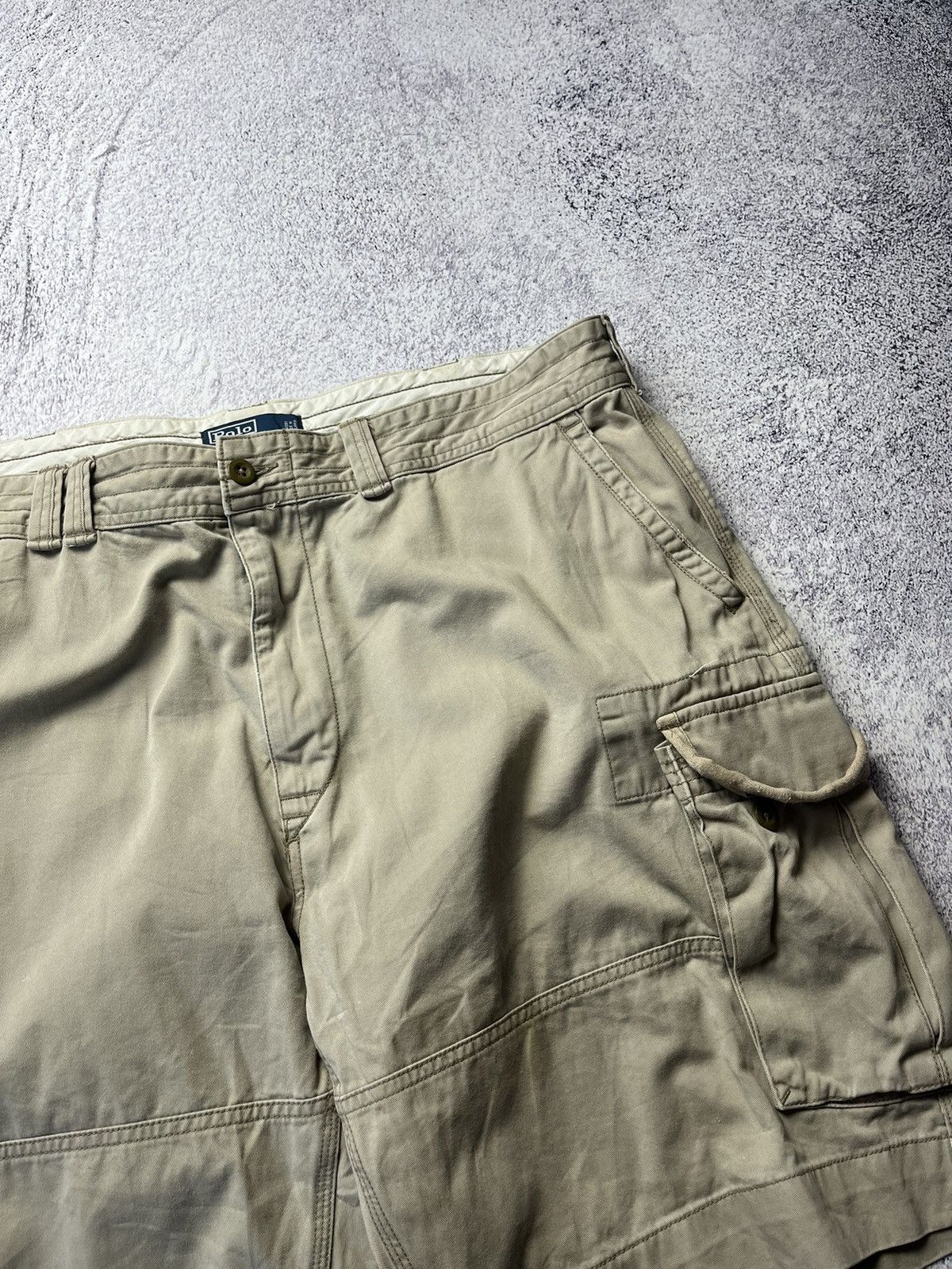Polo Ralph Lauren Vintage Polo Ralph Lauren Distressed Cargo Shorts double kne Size US 42 / EU 58 - 12 Thumbnail