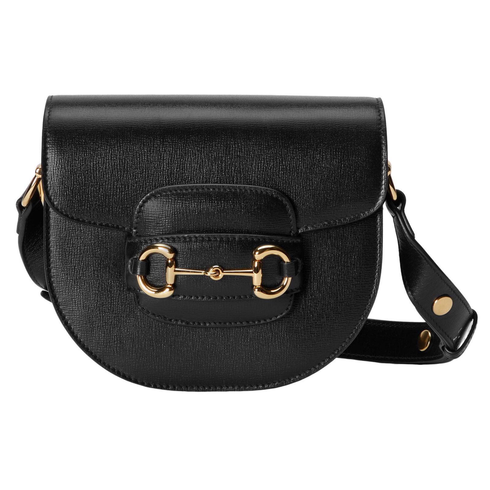 Gucci GUCCI Horsebit 1955 Mini $3190 Black Leather Rounded Shoulde Size ONE SIZE - 1 Thumbnail