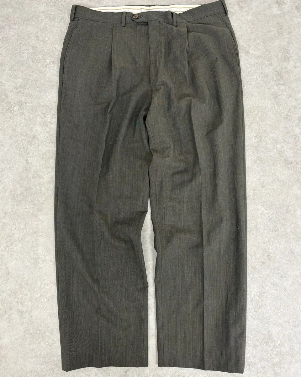 Gianfranco Ferre 2000s Gianfranco Ferré Dark Green Cozy Tailored Pants Size US 34 / EU 50 - 1 Thumbnail