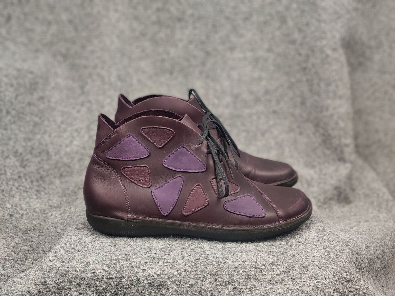 Japanese Brand loints of holland Design Leather Purple Comfort shoes Boots Size US 11 / IT 41 - 4 Thumbnail