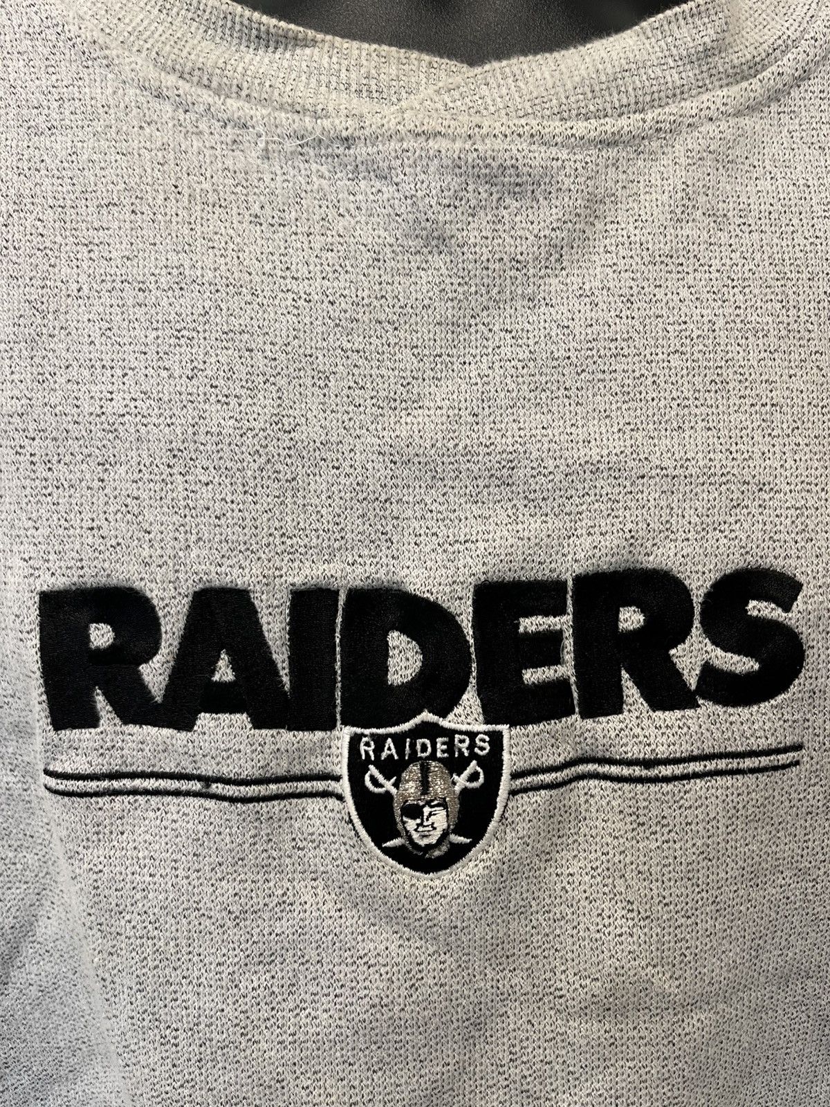 Majestic × Vintage 90s Oakland raiders sweatshirt Size US XXL / EU 58 / 5 - 3 Thumbnail