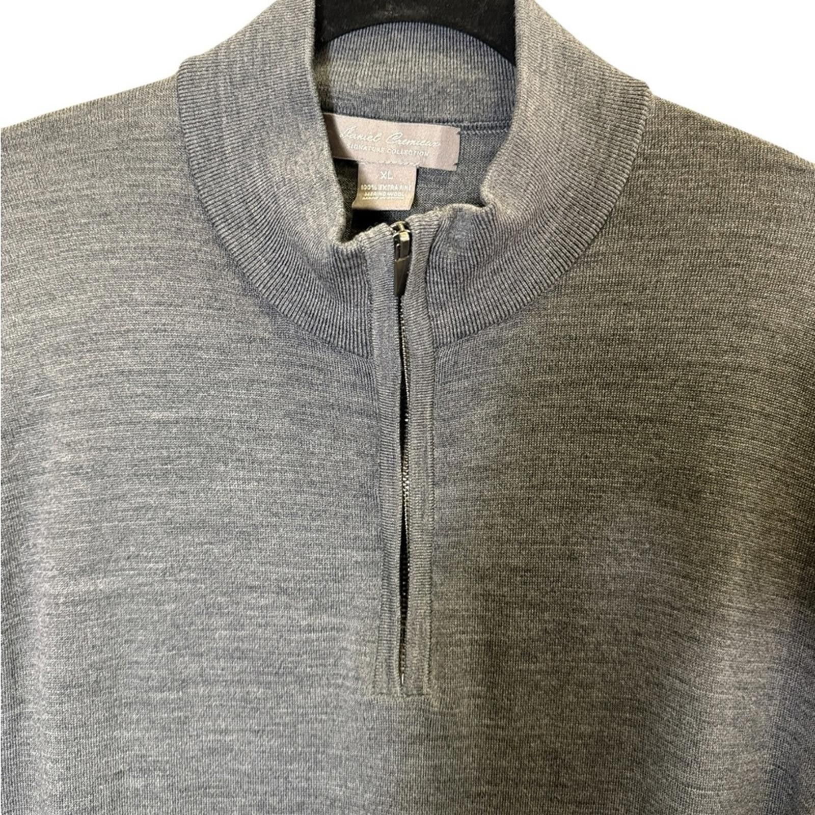 Daniel Cremieux Daniel Cremieux Signature Merino Wool 1/4 Zip-Up Sweater XL Size US XL / EU 56 / 4 - 3 Thumbnail