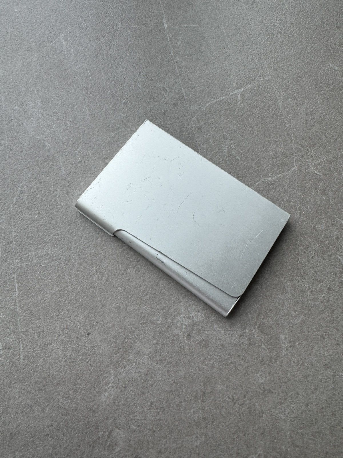 Japanese Brand Minimal Design Aluminium Super Light Card Holder Case Flip Box Size ONE SIZE - 3 Thumbnail