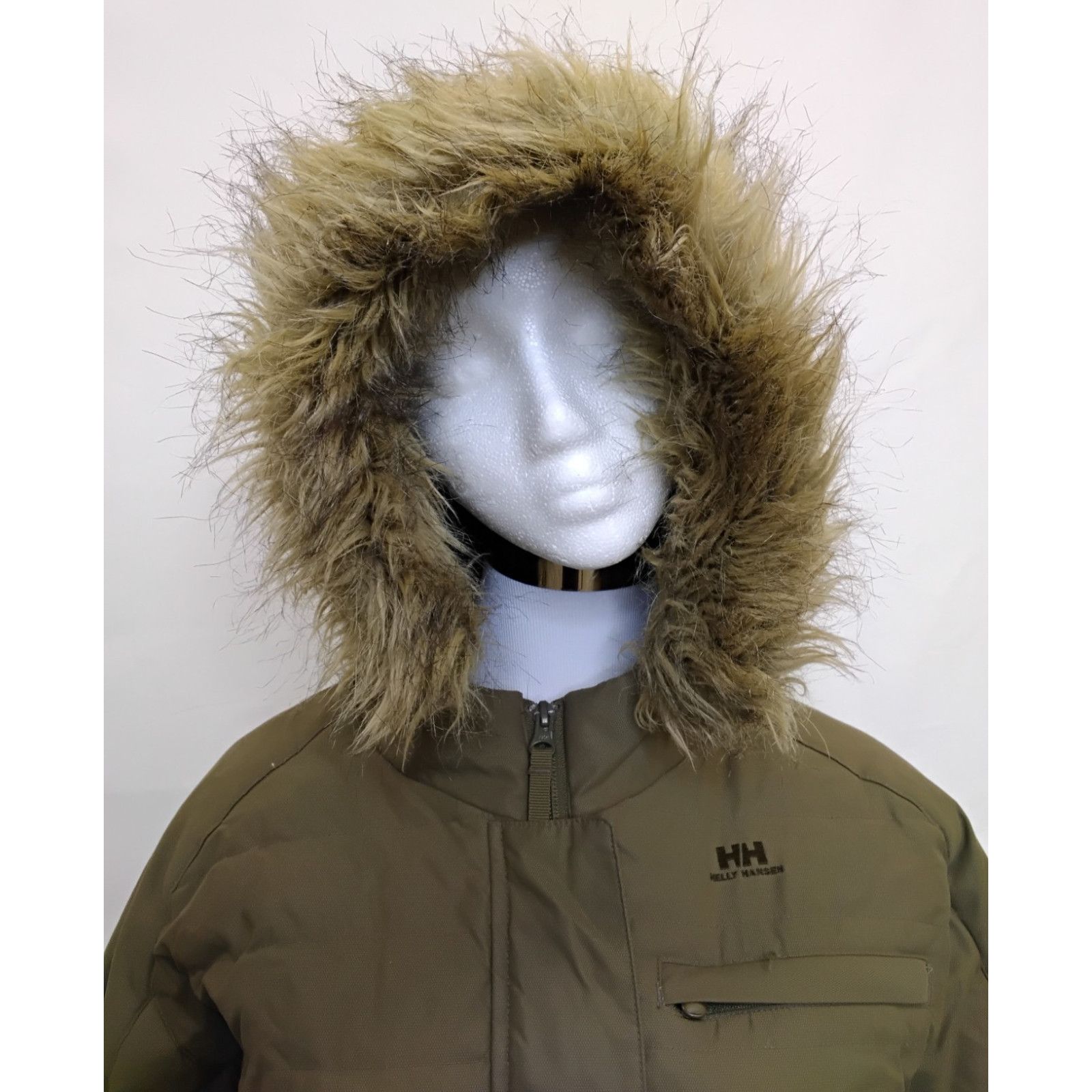 Helly Hansen Helly Hansen Down Jacket Women's M Army Green Fur Trim Hood Size M / US 6-8 / IT 42-44 - 5 Thumbnail