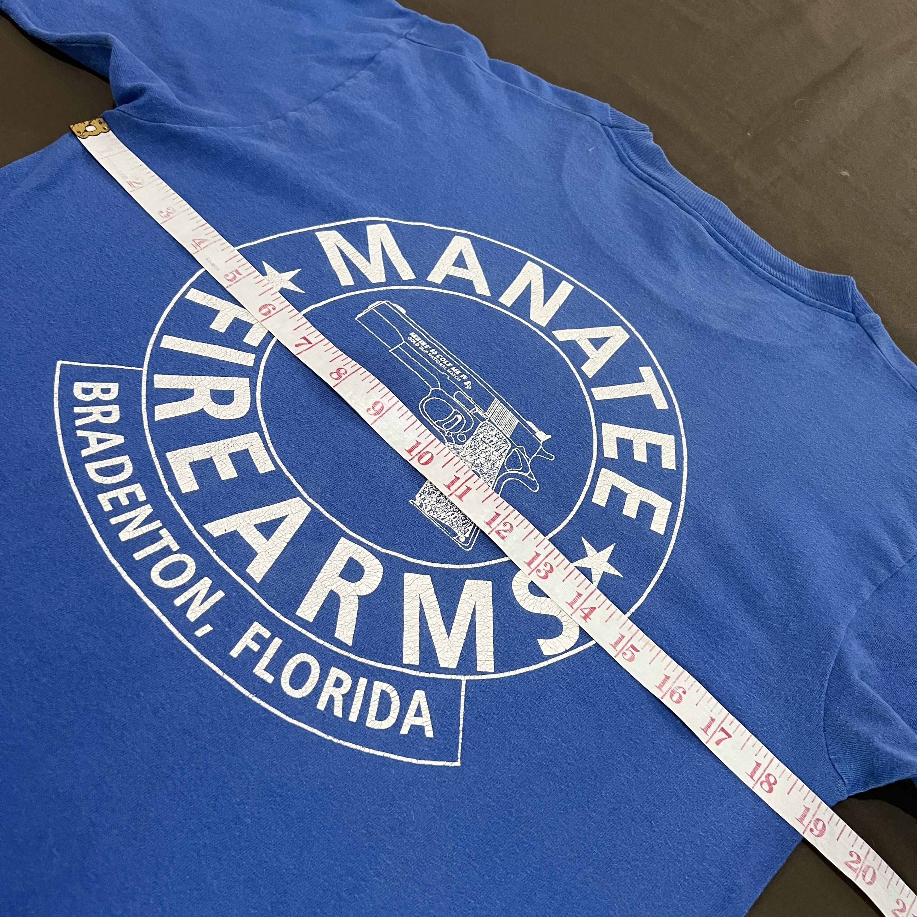 Vintage Vintage 90s Manatee Firearms Colt Promo Tee 911 Gun Pistol Size US M / EU 48-50 / 2 - 6 Thumbnail