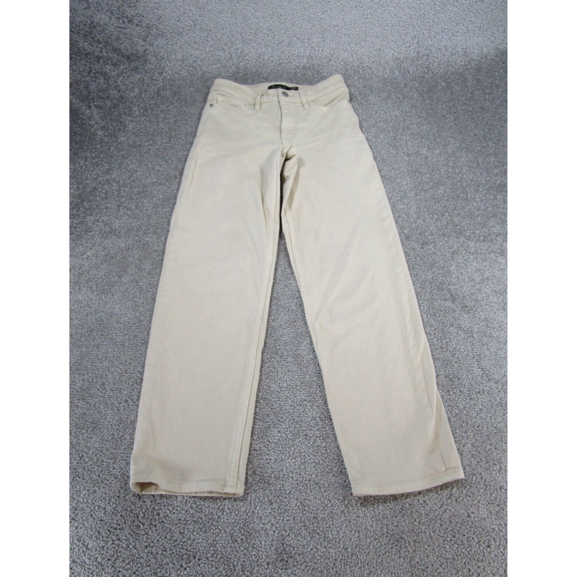 Athleta Womens Athleta Flex Jeans 2 Straight Crop Beige Denim Stains Size 26" / US 2 / IT 38 - 1 Thumbnail