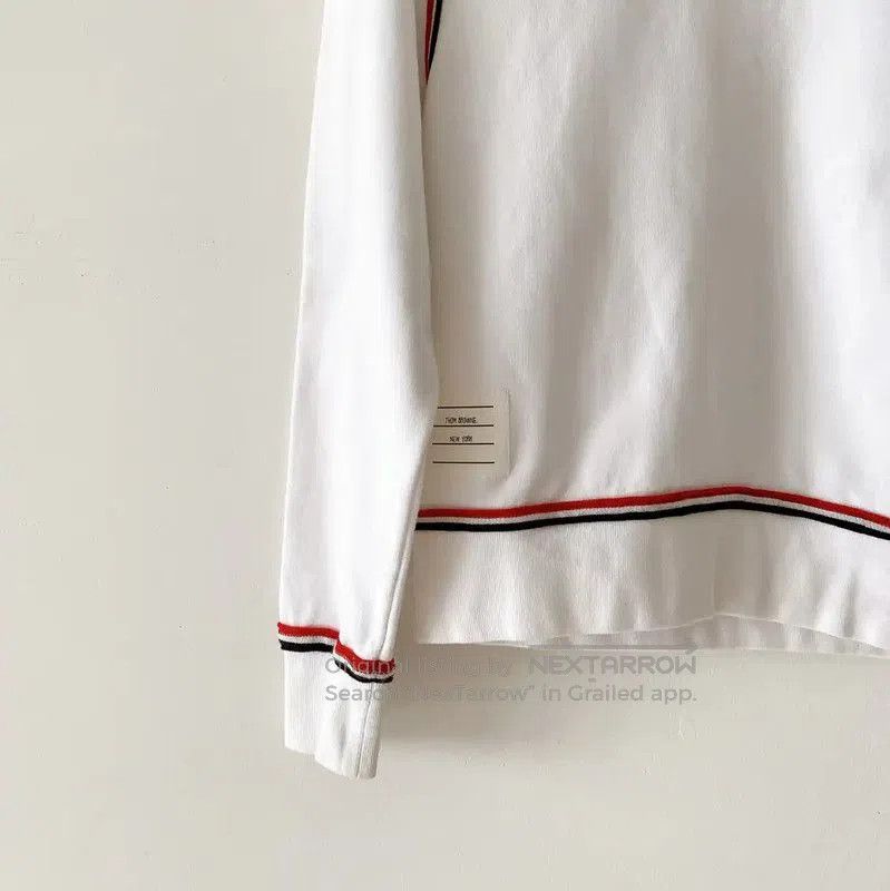 Thom Browne Thom Browne White Cotton Long Sleeve Sweatshirt . Size M / US 6-8 / IT 42-44 - 3 Thumbnail