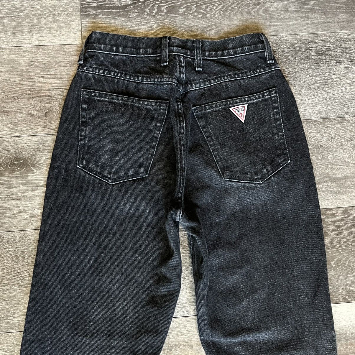 Guess Vintage 1990s Guess by Georges Marciano Black Denim Jeans Size US 28 / EU 44 - 3 Thumbnail