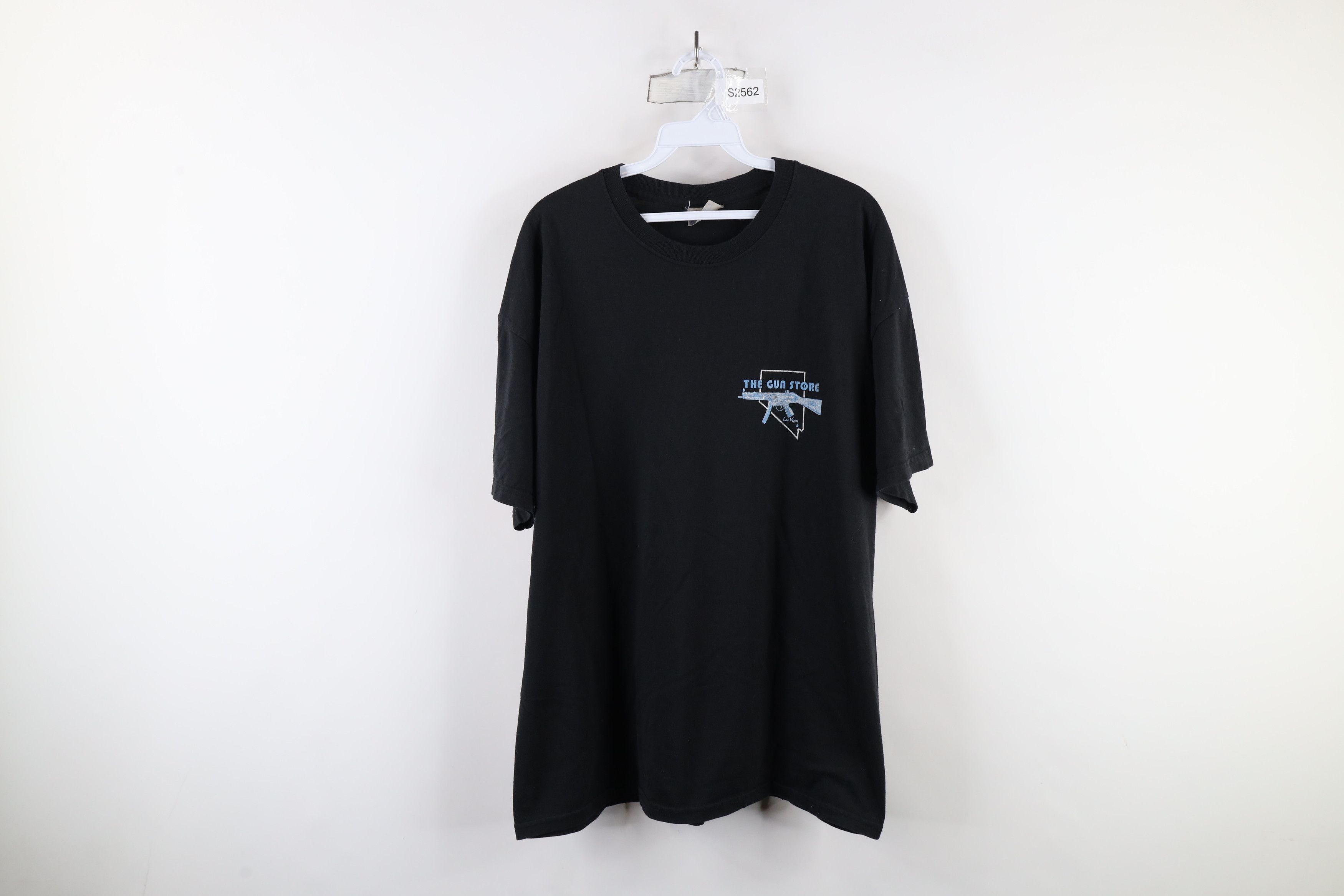 Vintage Vintage Spell Out The Gun Store Las Vegas T-Shirt Black Size US XL / EU 56 / 4 - 1 Thumbnail