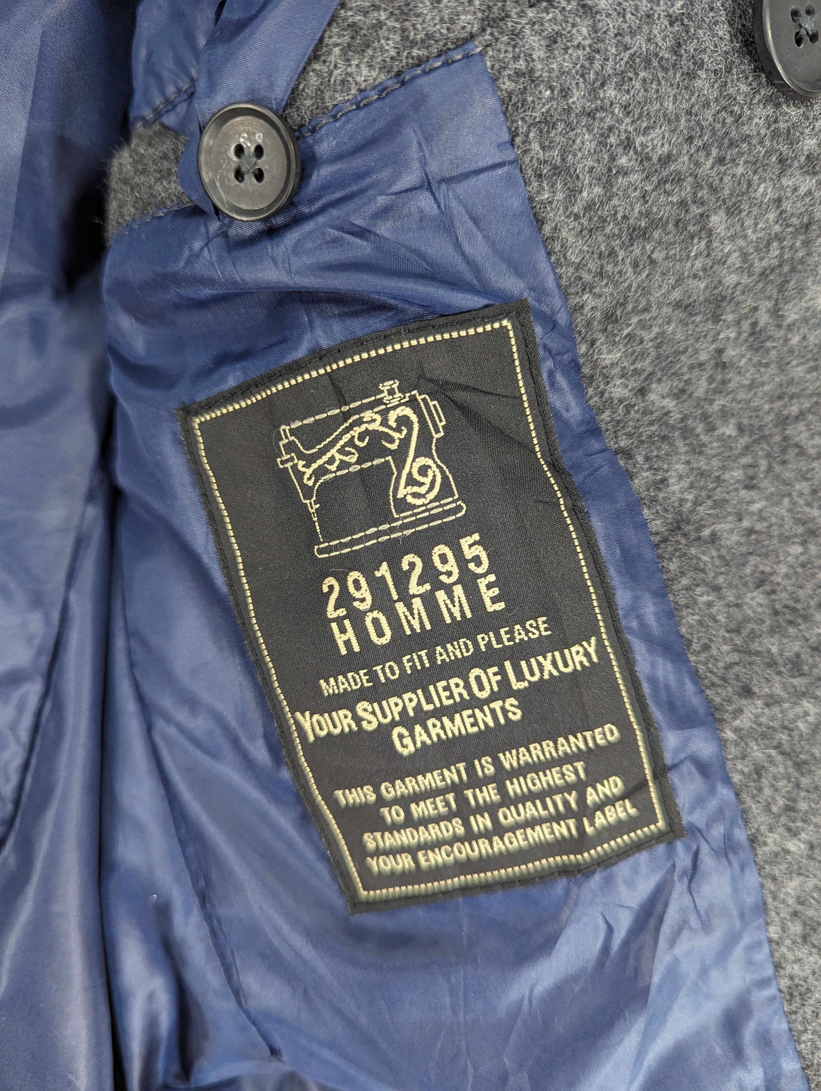Japanese Brand 🔥RARE🔥291295 Homme Double Breasted Wool Jacket Size M / US 6-8 / IT 42-44 - 11 Thumbnail