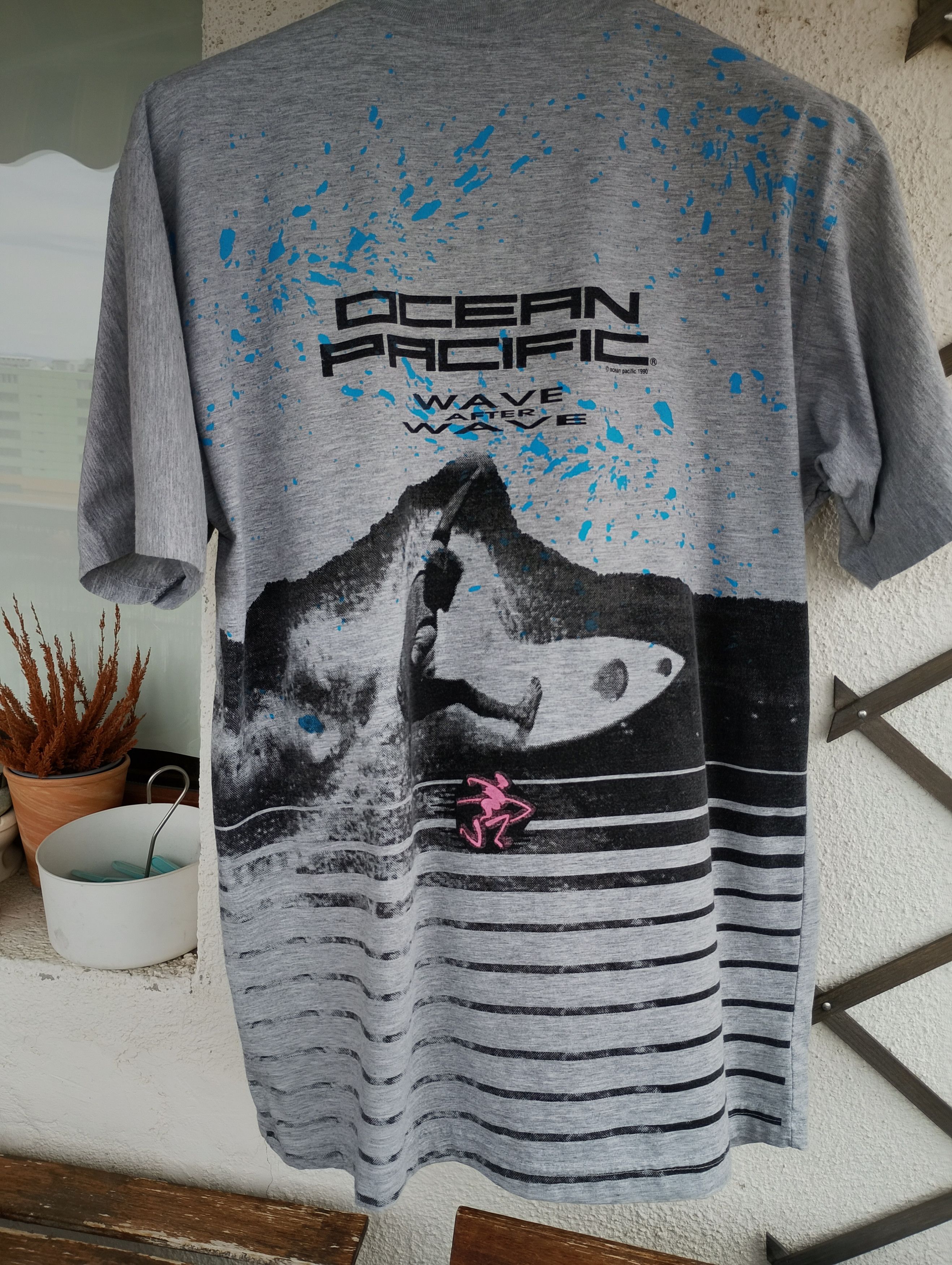 Ocean Pacific Ocean Pacific Vintage 1990 Wave After Wave t-shirt L Size US L / EU 52-54 / 3 - 8 Thumbnail