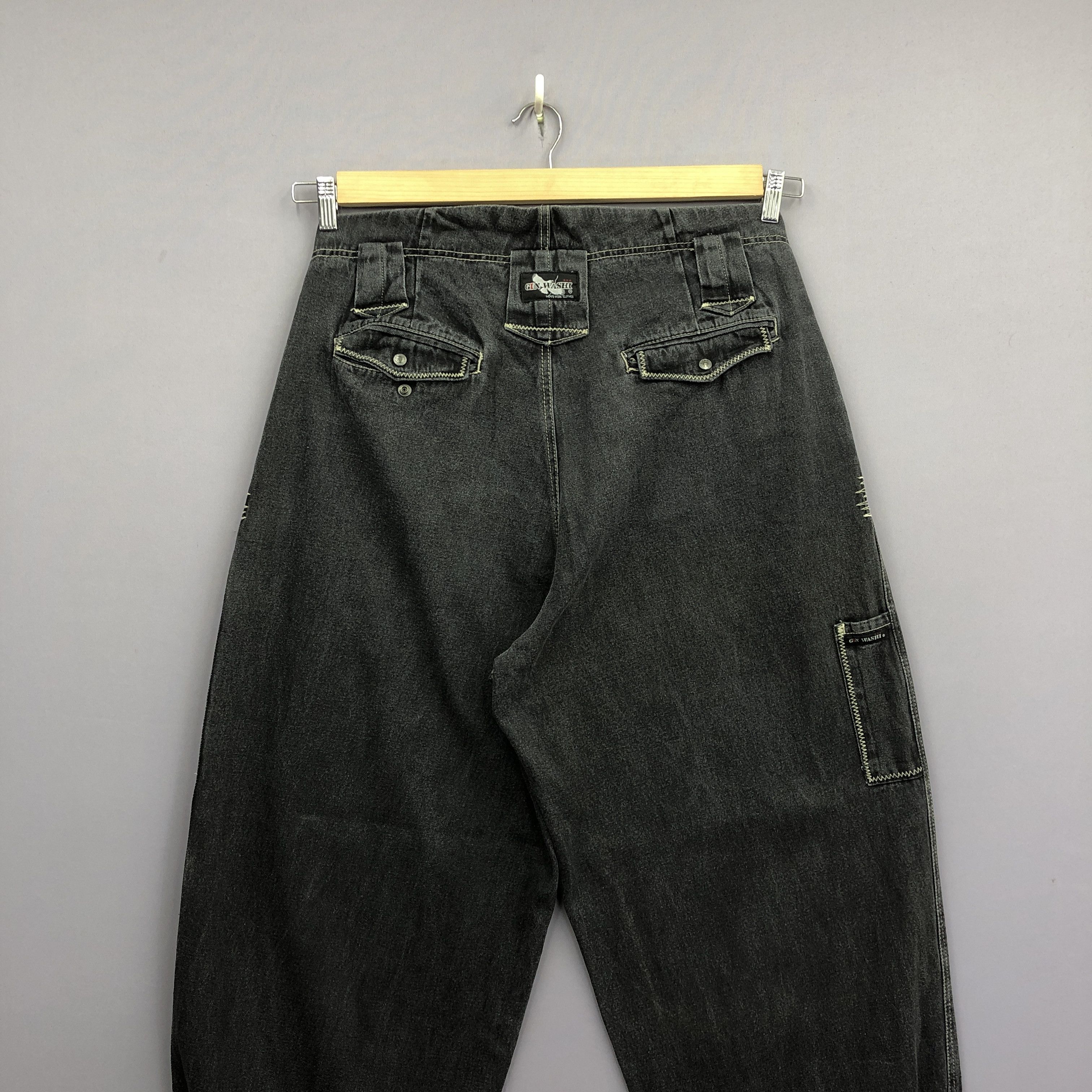 JNCO Crazy Vintage Baggy Japanese Jeans Jogger Skater Faded Denim Size US 32 / EU 48 - 3 Thumbnail