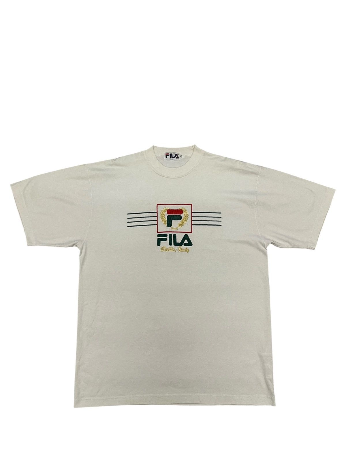 Fila Vintage FILA Italia Embroidered Centre Logo Tee Size US L / EU 52-54 / 3 - 1 Thumbnail