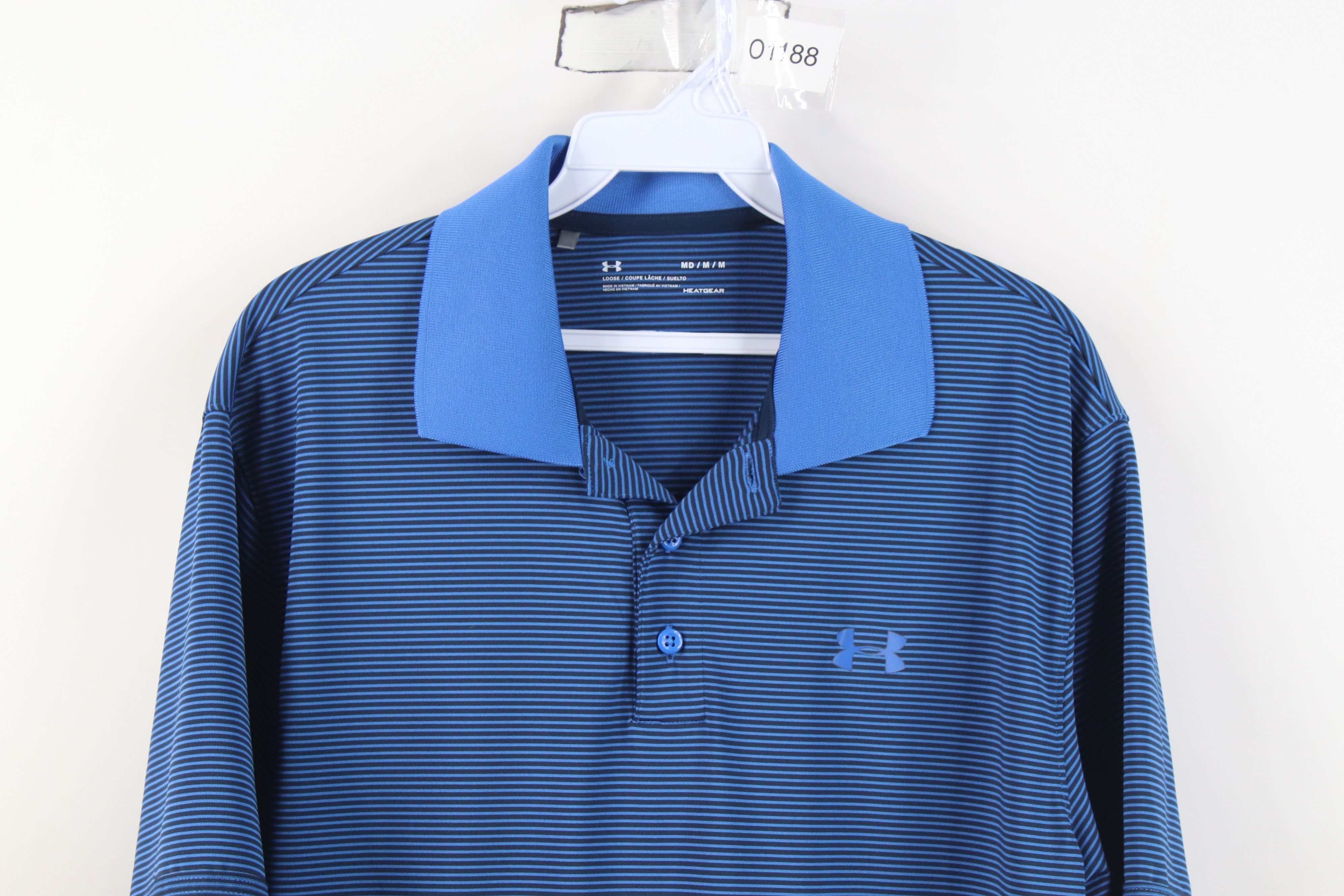 Under Armour Under Armour Loose Fit Striped Collared Golf Polo Shirt Size US M / EU 48-50 / 2 - 2 Thumbnail