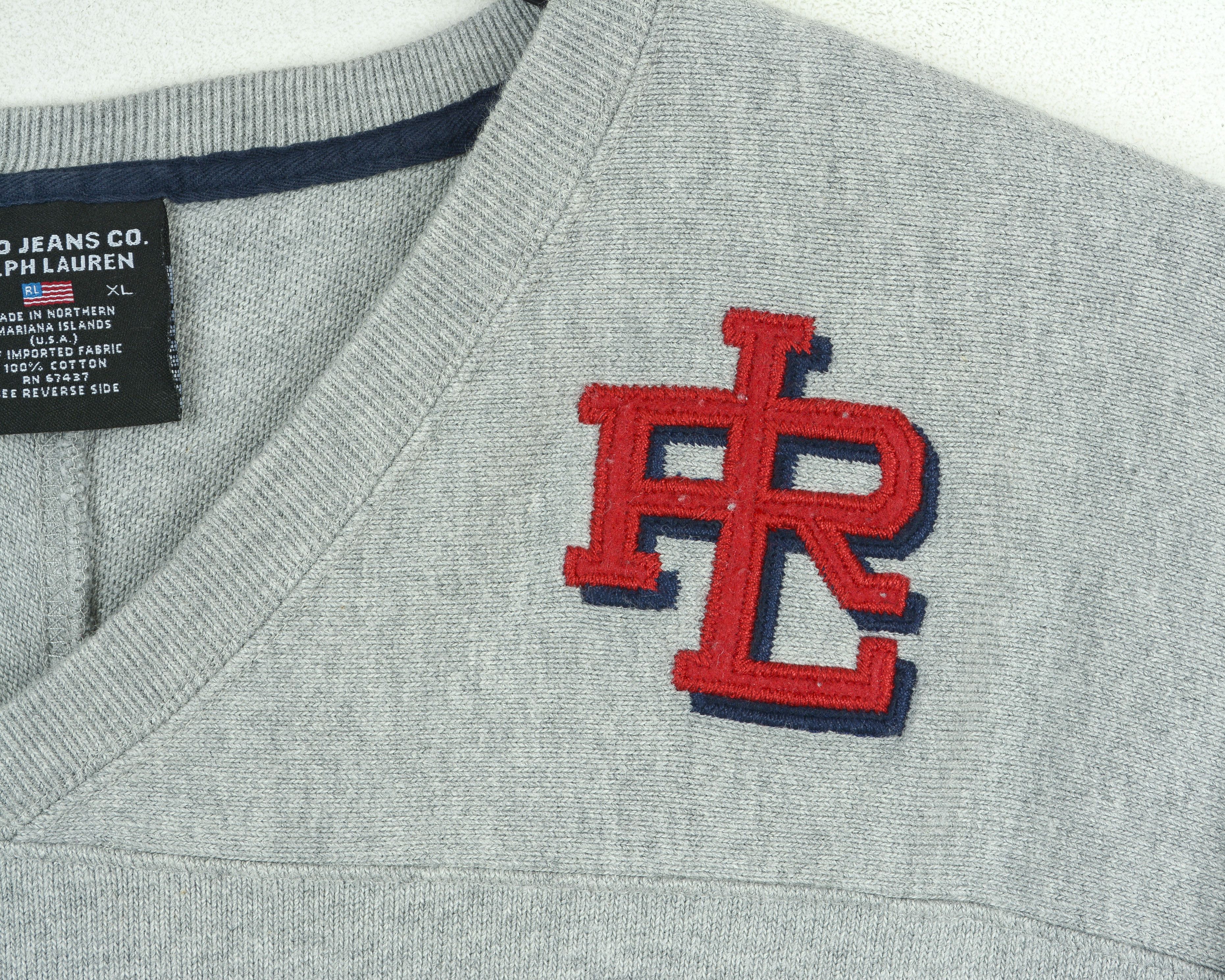 Polo Ralph Lauren POLO JEANS Pullover Jumper Sweater V-Neck Sweatshirt Top Size US XL / EU 56 / 4 - 6 Thumbnail