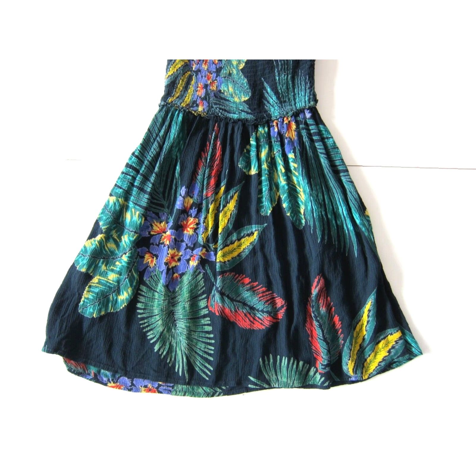 Vintage VINTAGE Patrons Of Peace 100% Rayon Green Red Yellow Floral Empire Boho Dress Small Size S / US 4 / IT 40 - 5 Thumbnail