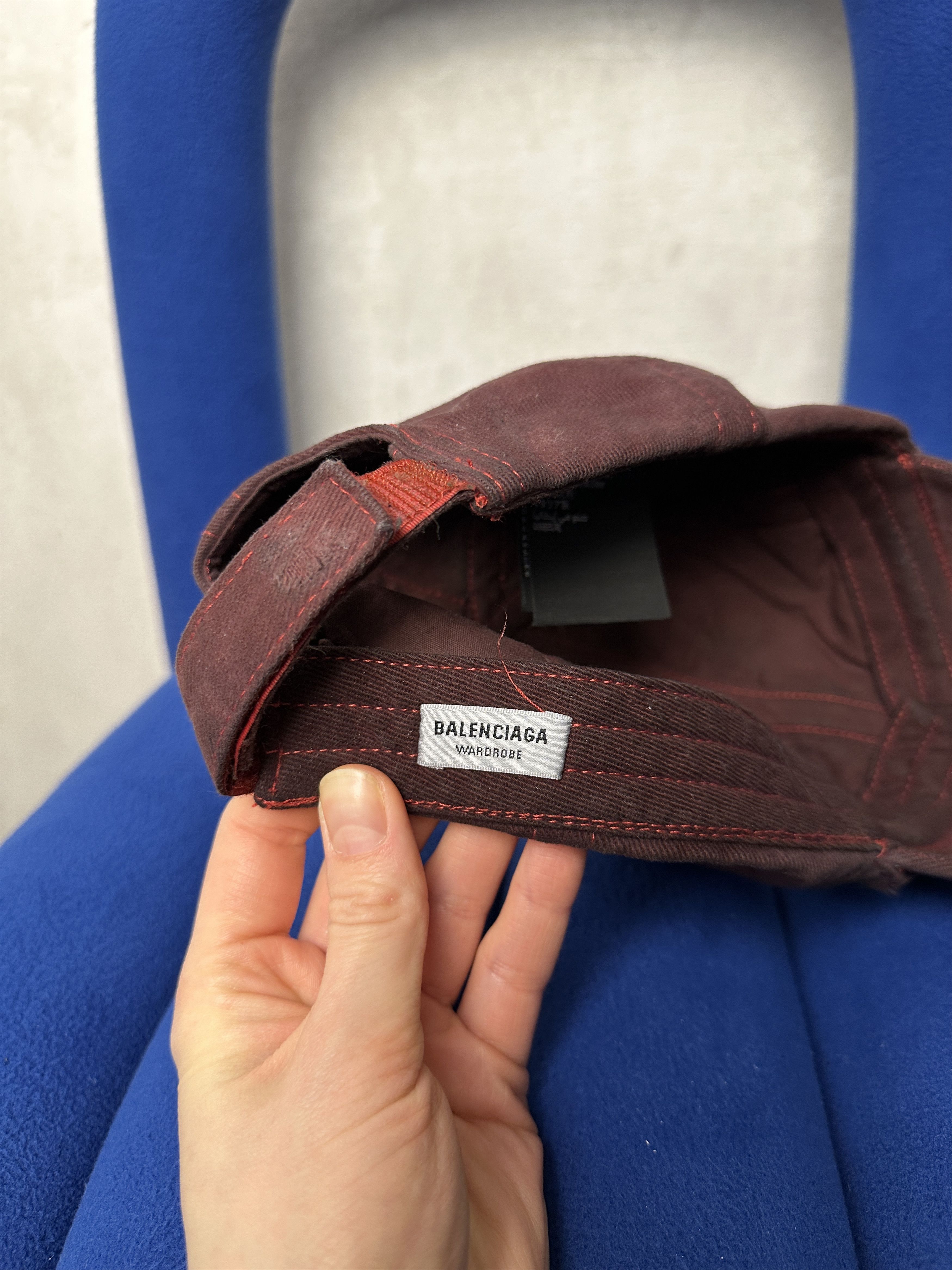 Balenciaga Balenciaga Distressed Embroidered Logo Cap Size ONE SIZE - 10 Thumbnail
