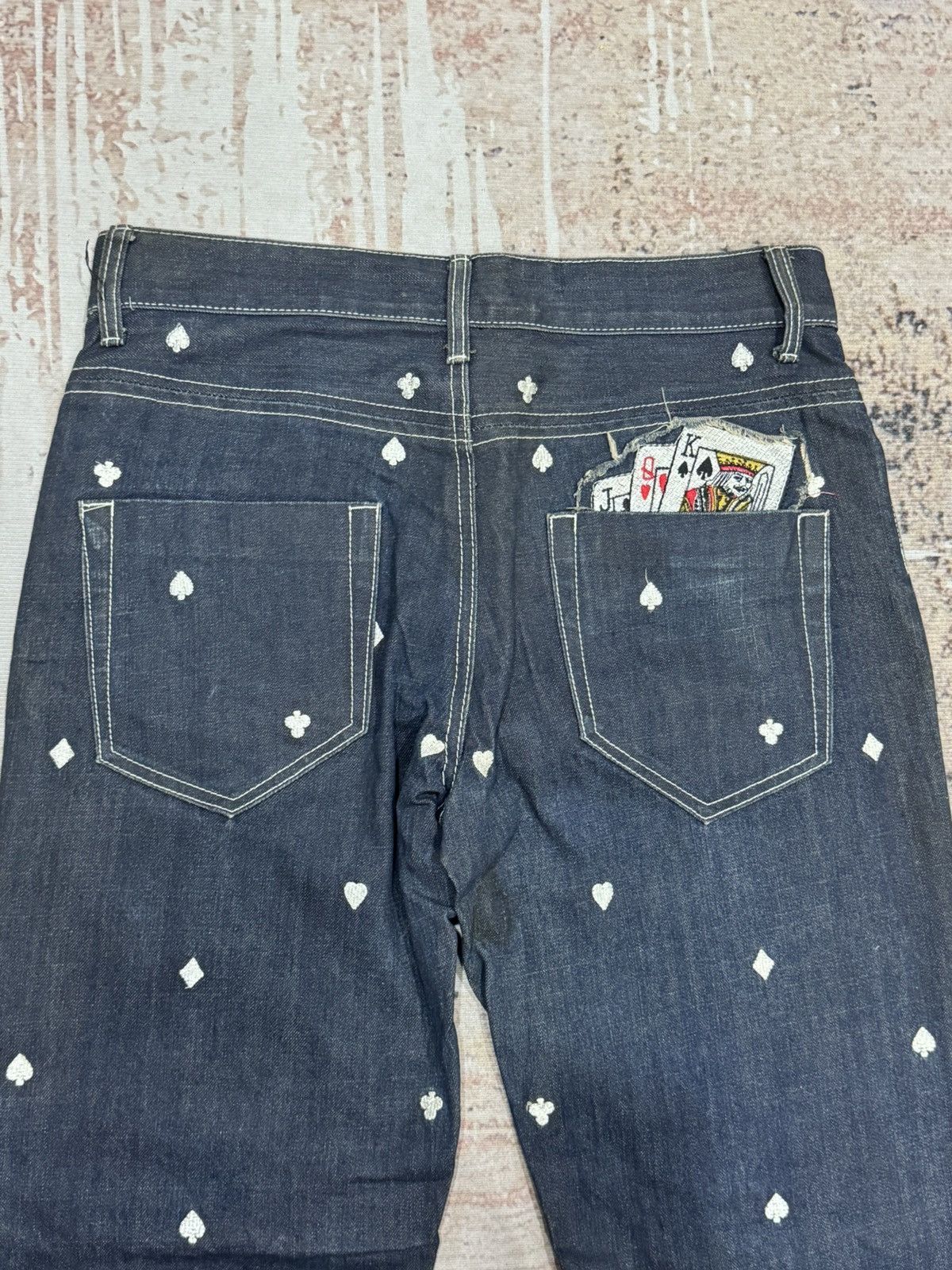If Six Was Nine JOISM - full mini envroieded jeans Size US 35 - 20 Thumbnail