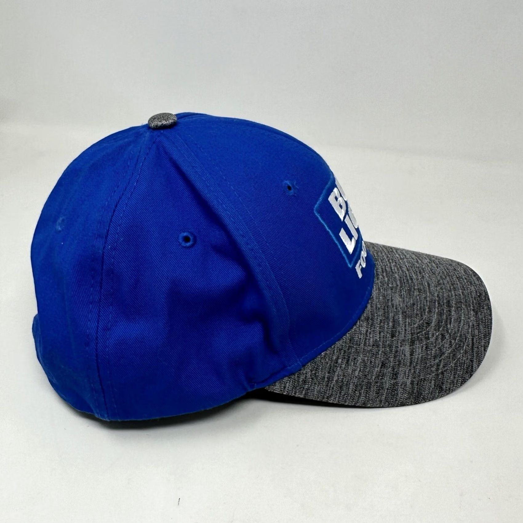 Vintage Bud Light Football Hat Adult Snapback Blue Gray Solid Beer Cap Cotton Adjustable Mens Size ONE SIZE - 4 Thumbnail