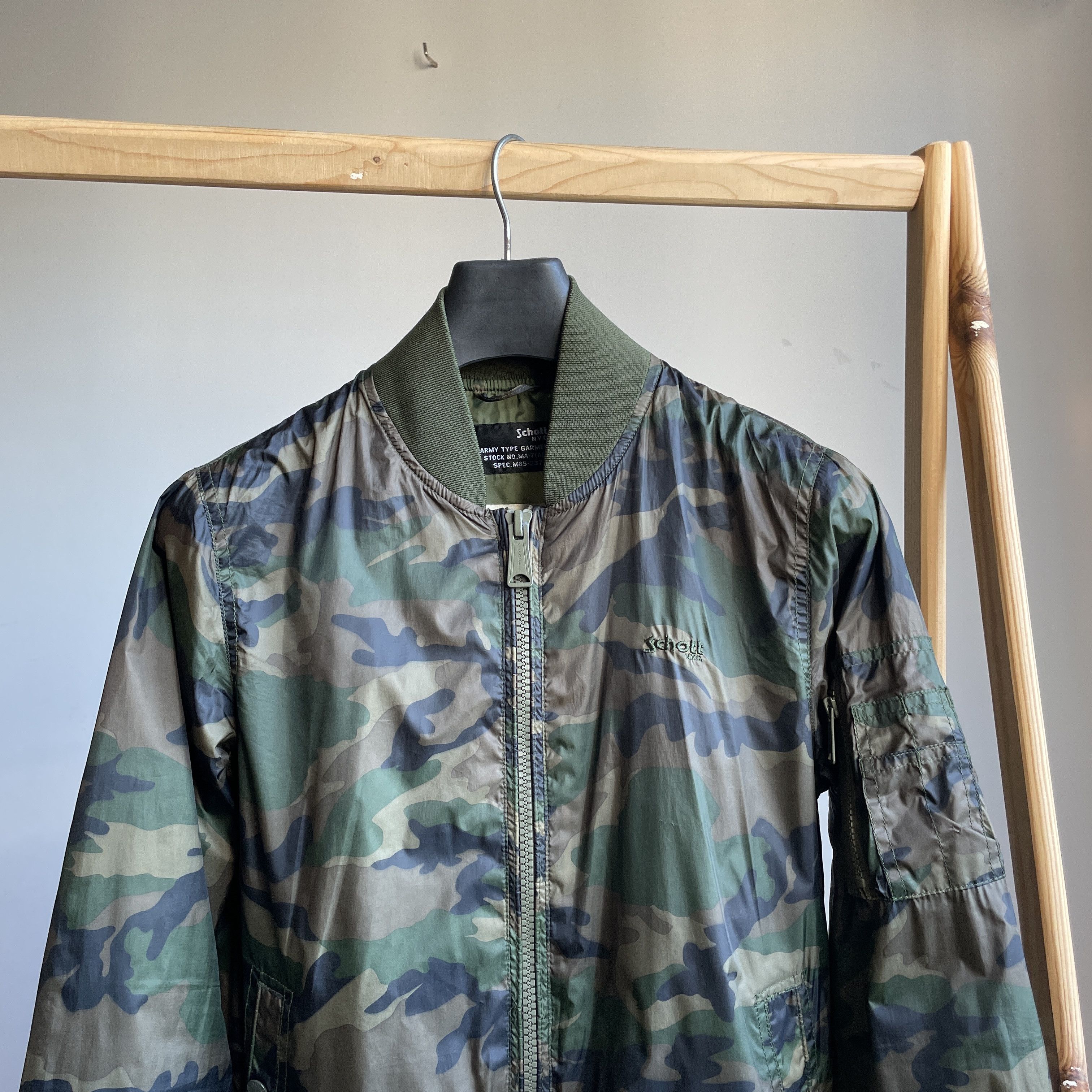 Schott Schott Camo Flight Bomber Jacket Size S Size US S / EU 44-46 / 1 - 4 Thumbnail