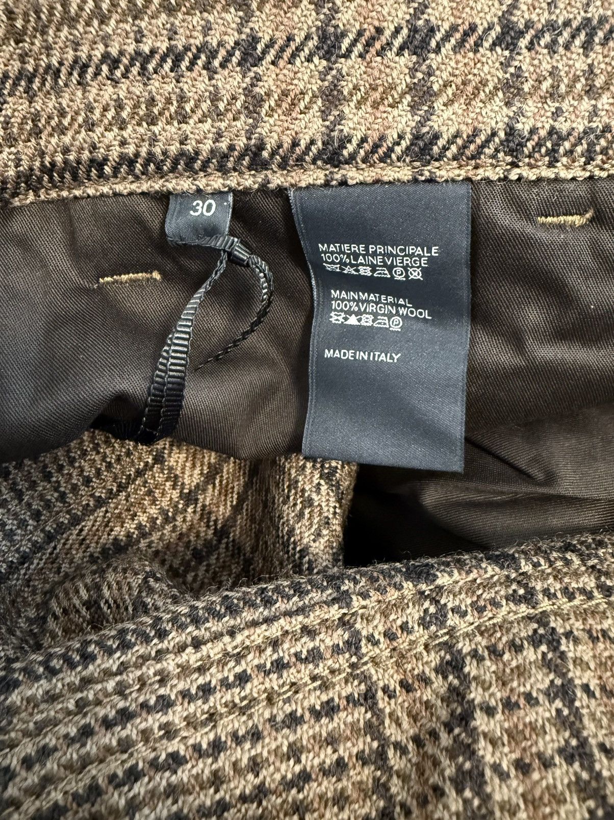 Celine × Hedi Slimane Celine Prince of Wales Checkered Dylan Flared Wool Pants 30 Size US 30 / EU 46 - 5 Thumbnail