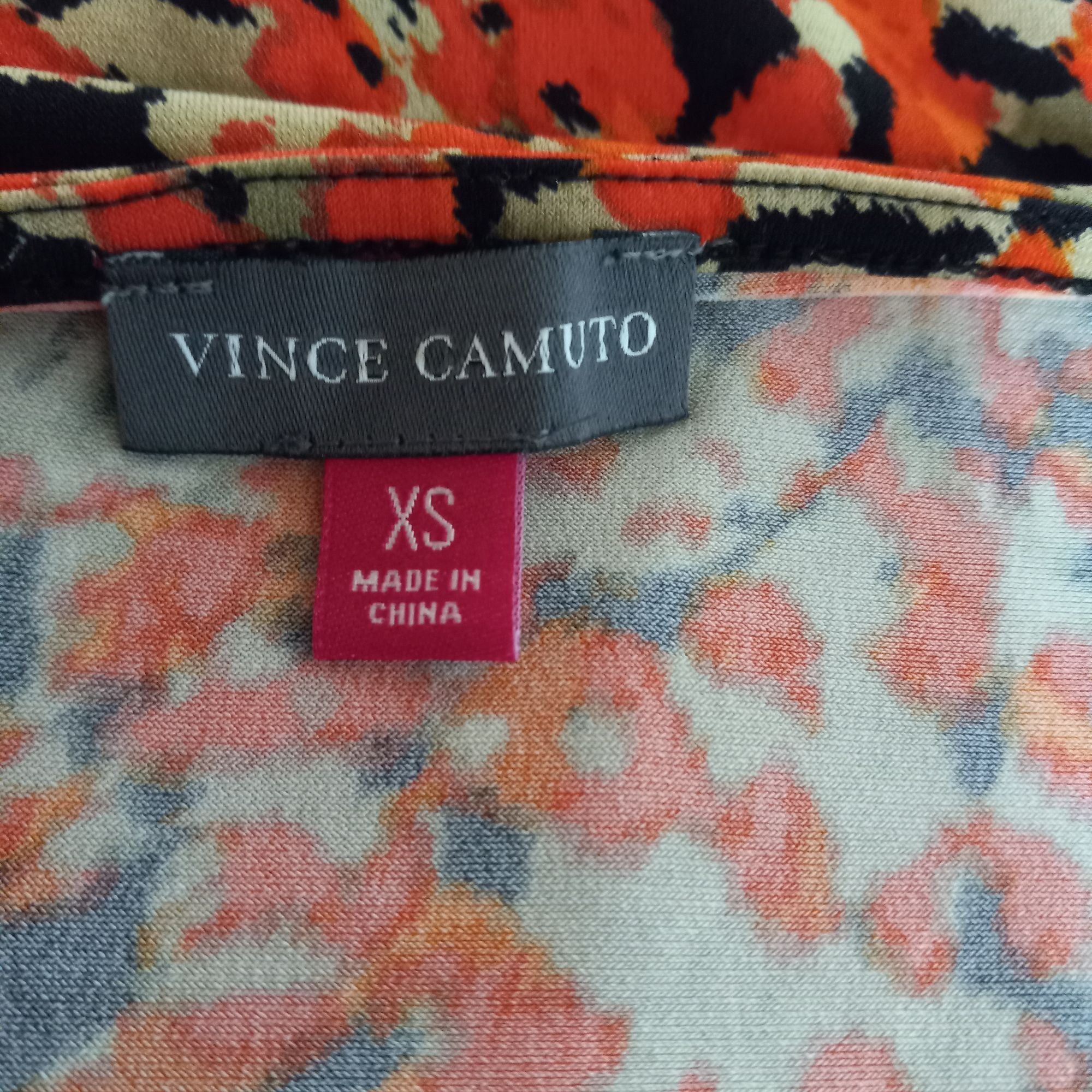 Vince Camuto Vince Camuto XS Tunic Top Abstract Print Sleeveless Ruched W Size XS / US 0-2 / IT 36-38 - 6 Thumbnail