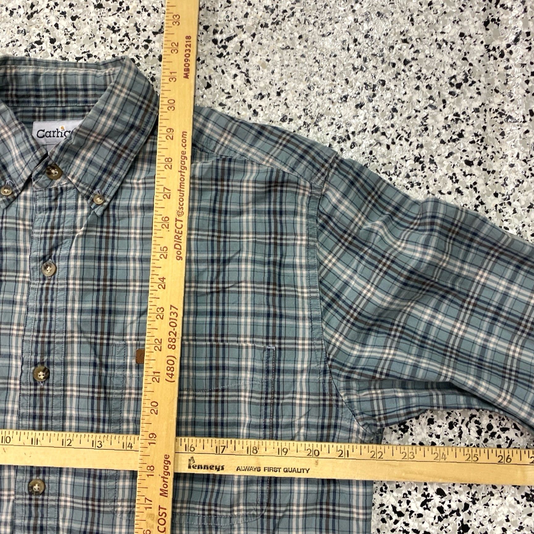 Carhartt VINTAGE Carhartt Blue Plaid Button-Down Shirt Size Medium USA Pattern Plaid Button-Up Men’s Long Sleeve Regular Cotton Shirt Size US M / EU 48-50 / 2 - 3 Thumbnail