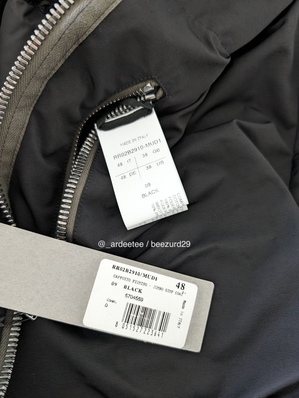 Rick Owens 💥SAMPLE GIMP DOWN JUMBO COAT FW22 STROBE 48 Size US M / EU 48-50 / 2 - 11 Thumbnail
