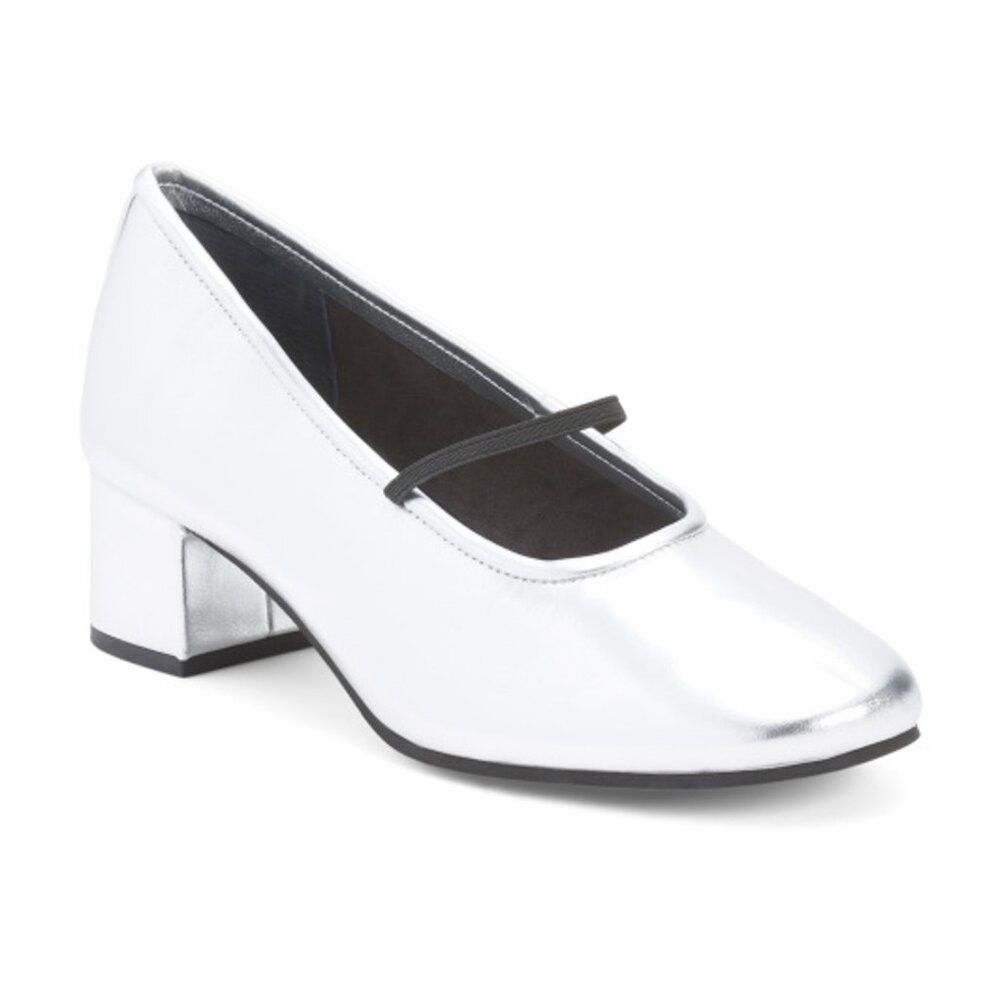 Seychelles NWT New SEYCHELLES Leather Dusk To Dawn Silver Metallic Low Size US 9 / IT 39 - 2 Thumbnail