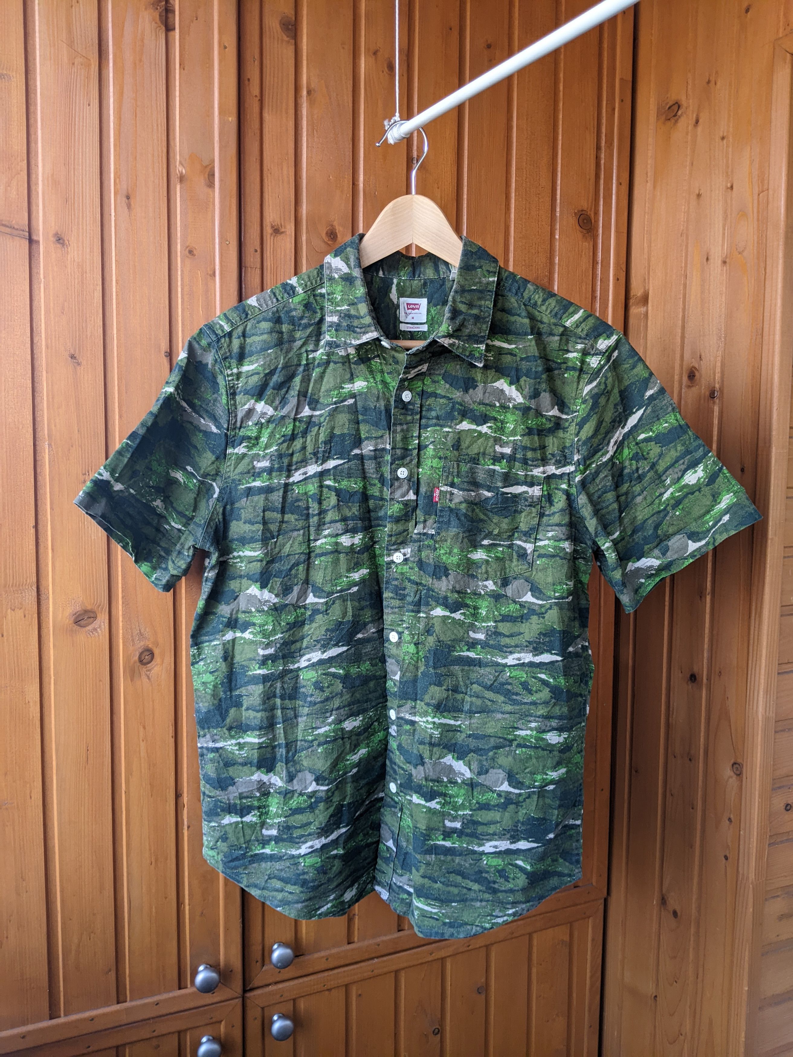 Japanese Brand × Levi's Levi`s Camo Print Shirt Polo Vintage Size M Maharishi Size US M / EU 48-50 / 2 - 6 Thumbnail