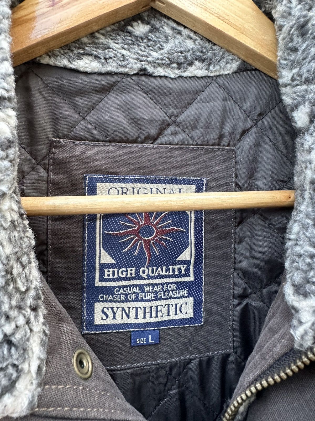 Vintage 👹Vintage SYNTHETIC BEAUTIFUL FLEECE UTILITY JACKET Size US XL / EU 56 / 4 - 9 Thumbnail